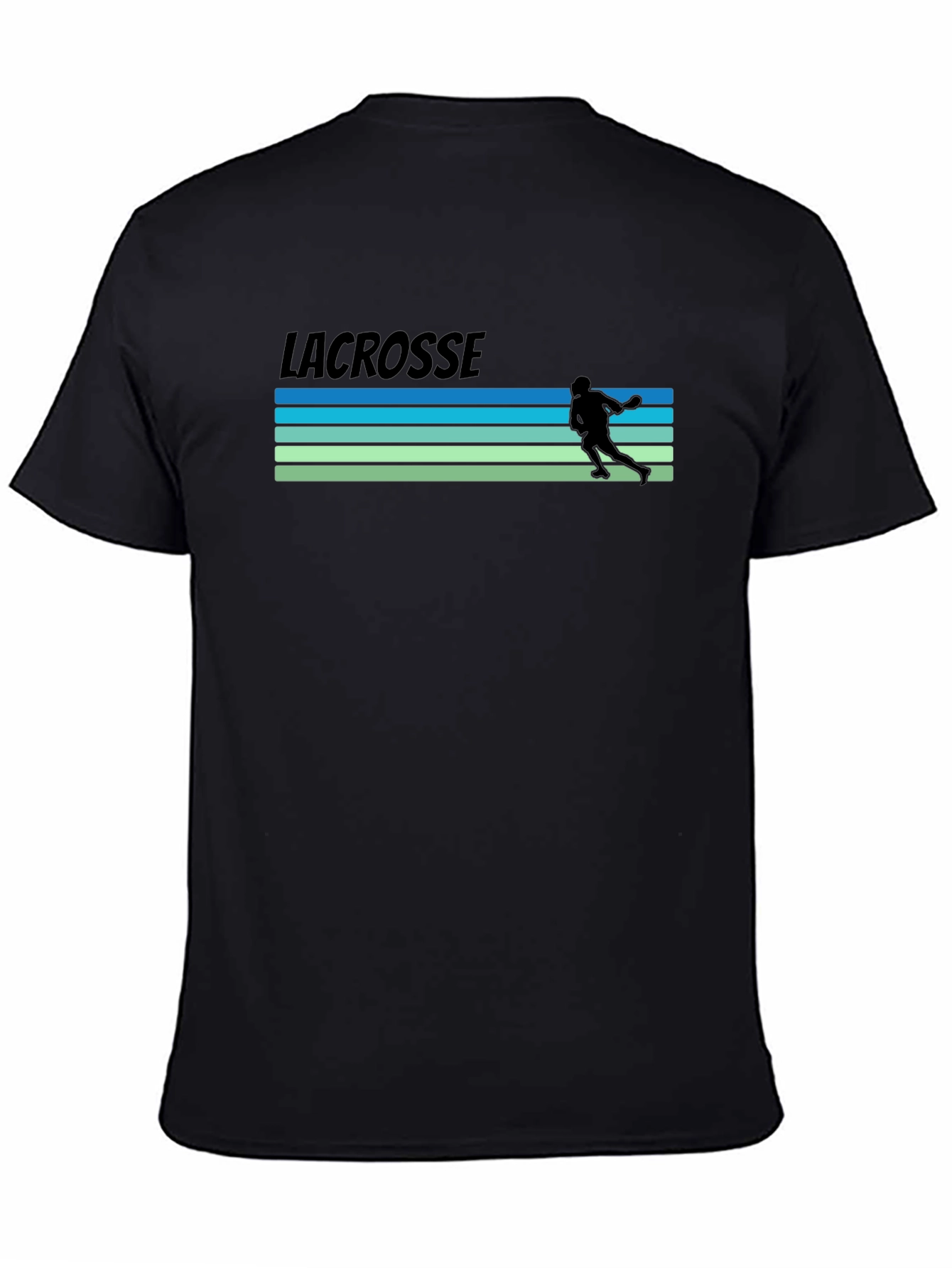 Lacrosse Retro Style Black T-Shirt