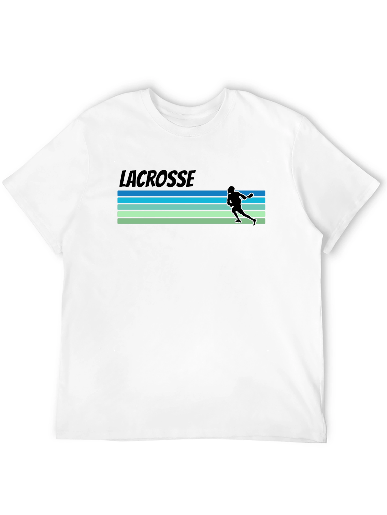 Lacrosse Retro Style Black T-Shirt