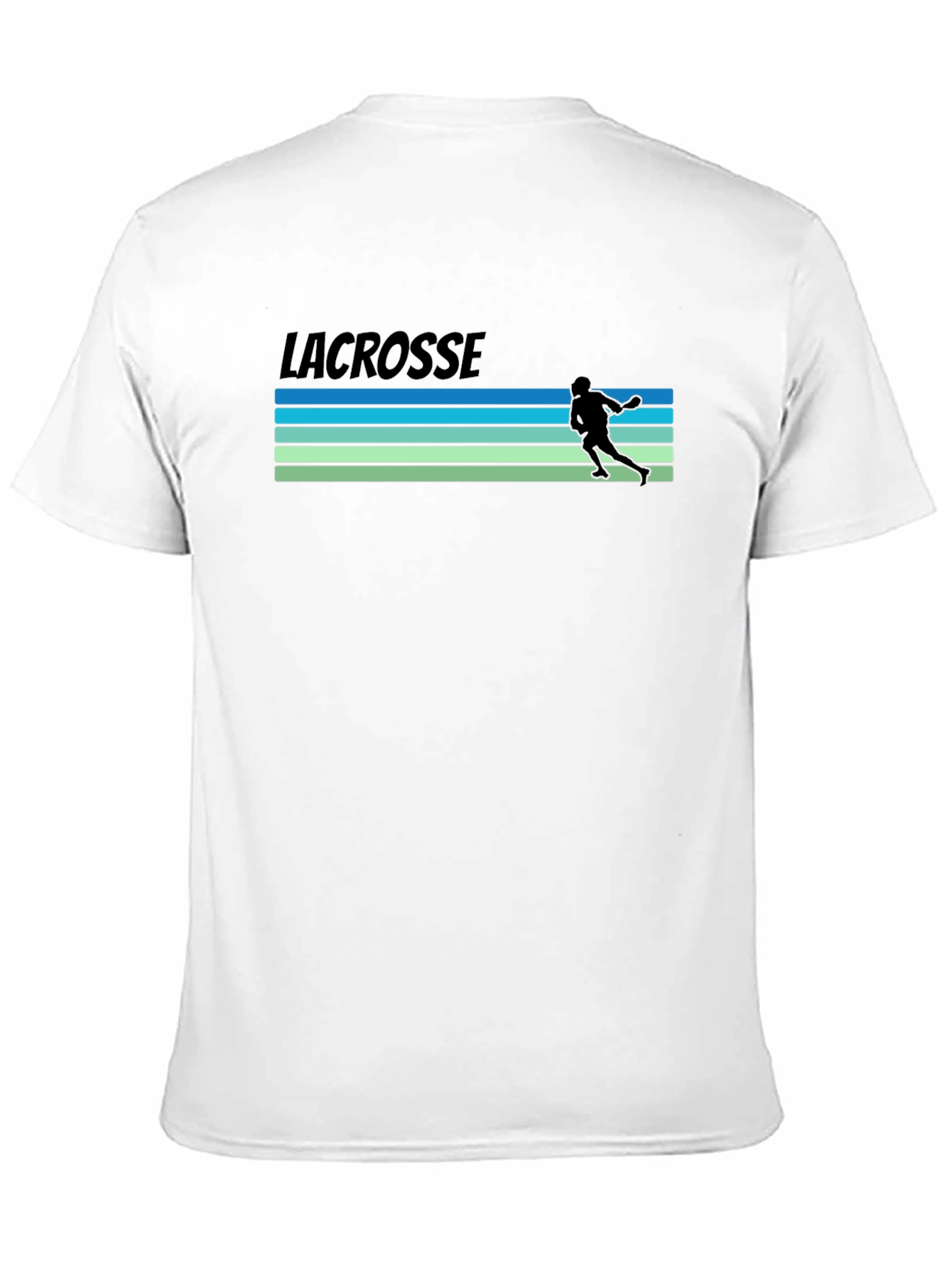 Lacrosse Retro Style Black T-Shirt