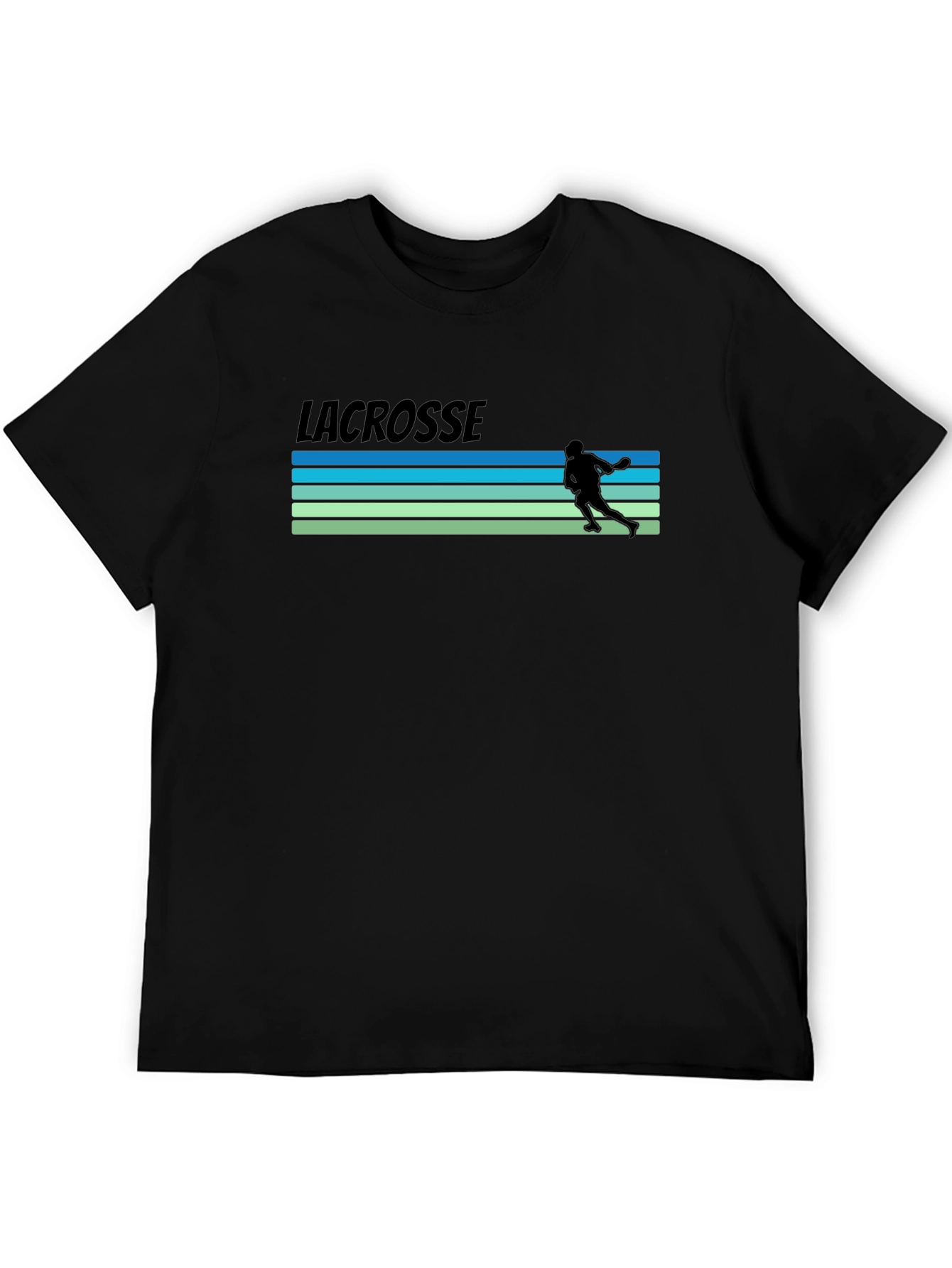 Lacrosse Retro Style Black T-Shirt