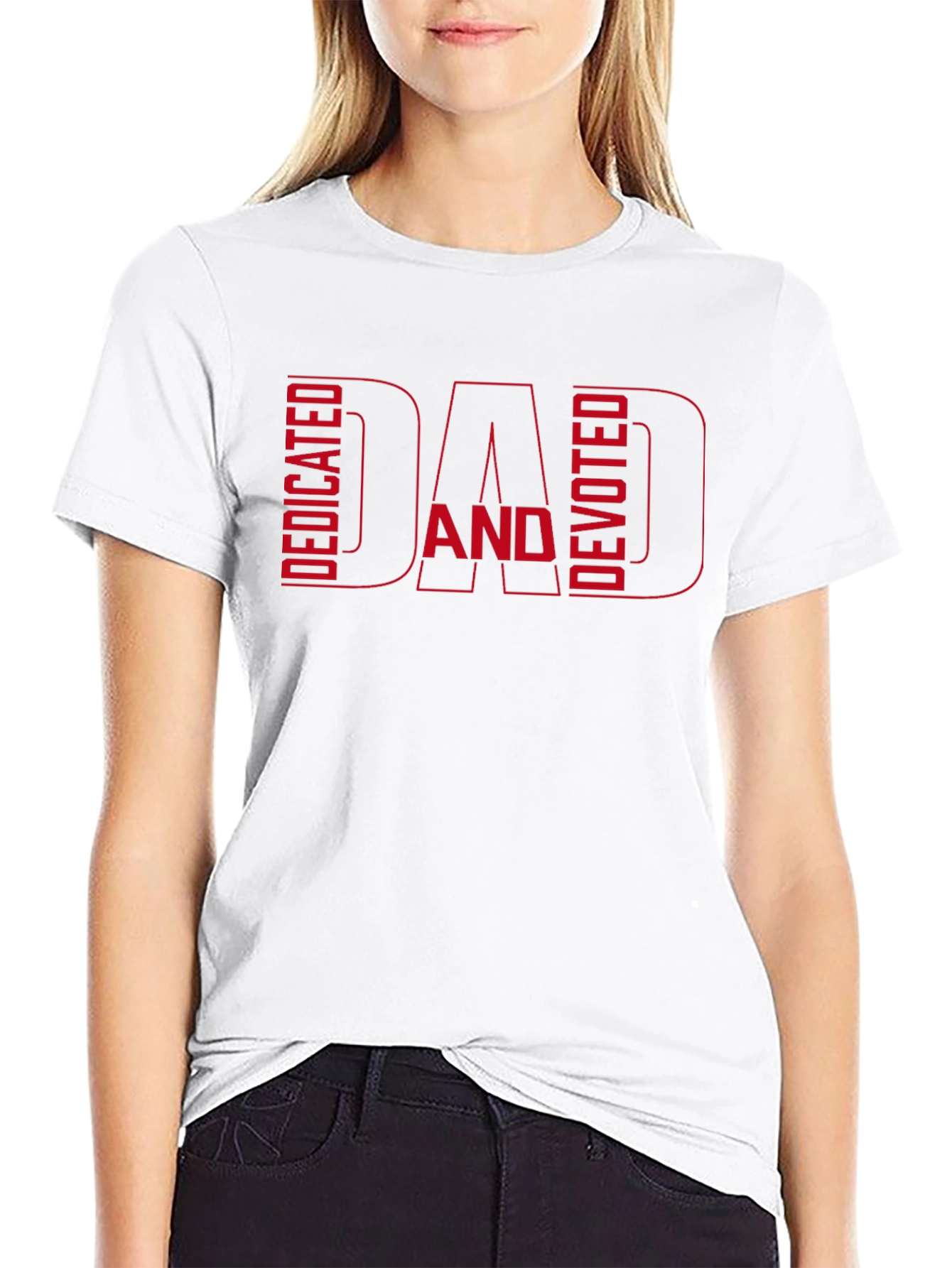 Dedicated and Devoted Dad Graphic T-Shirt