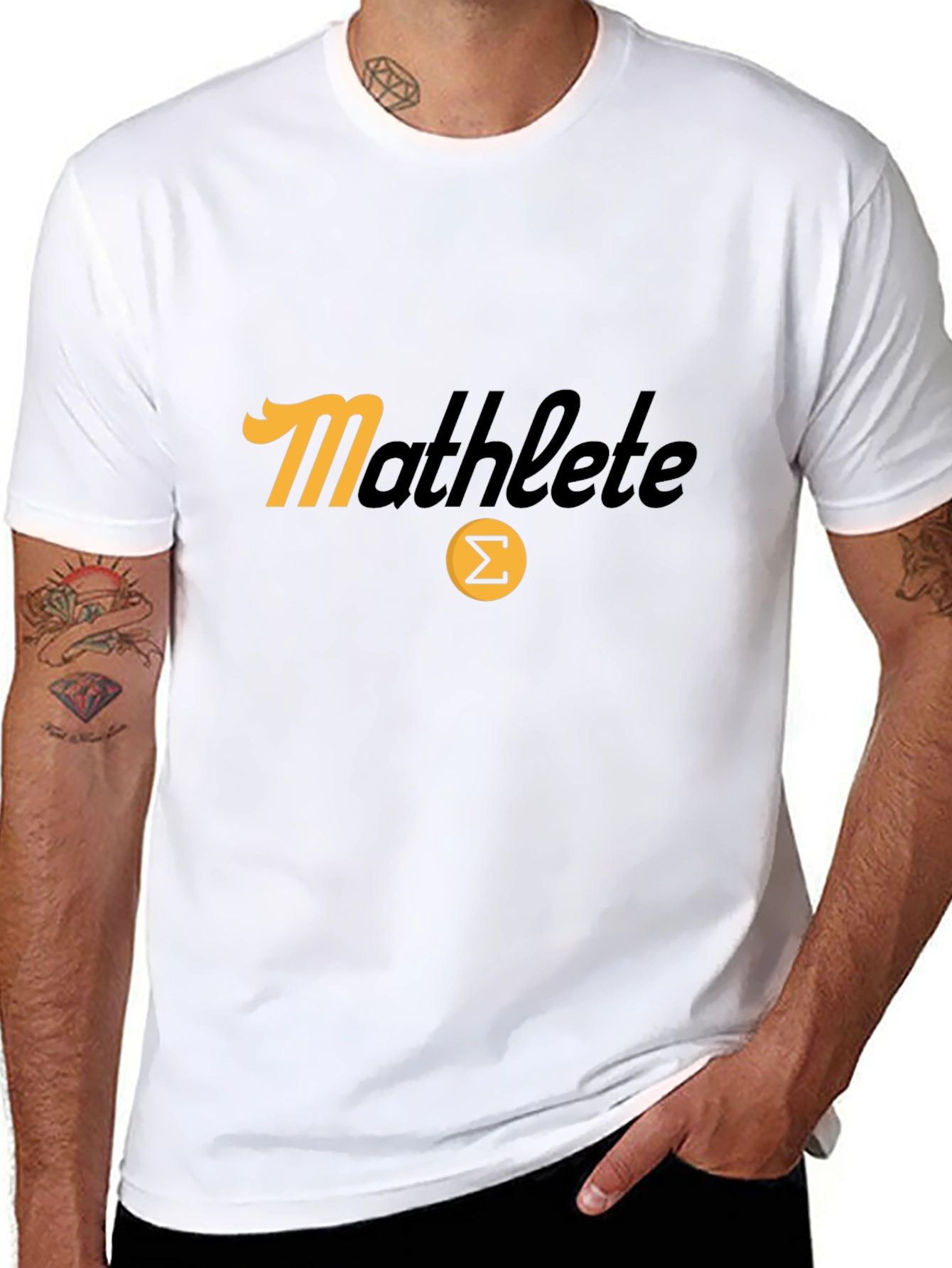 Mathlete T-Shirt - Black Tee with Summation Symbol