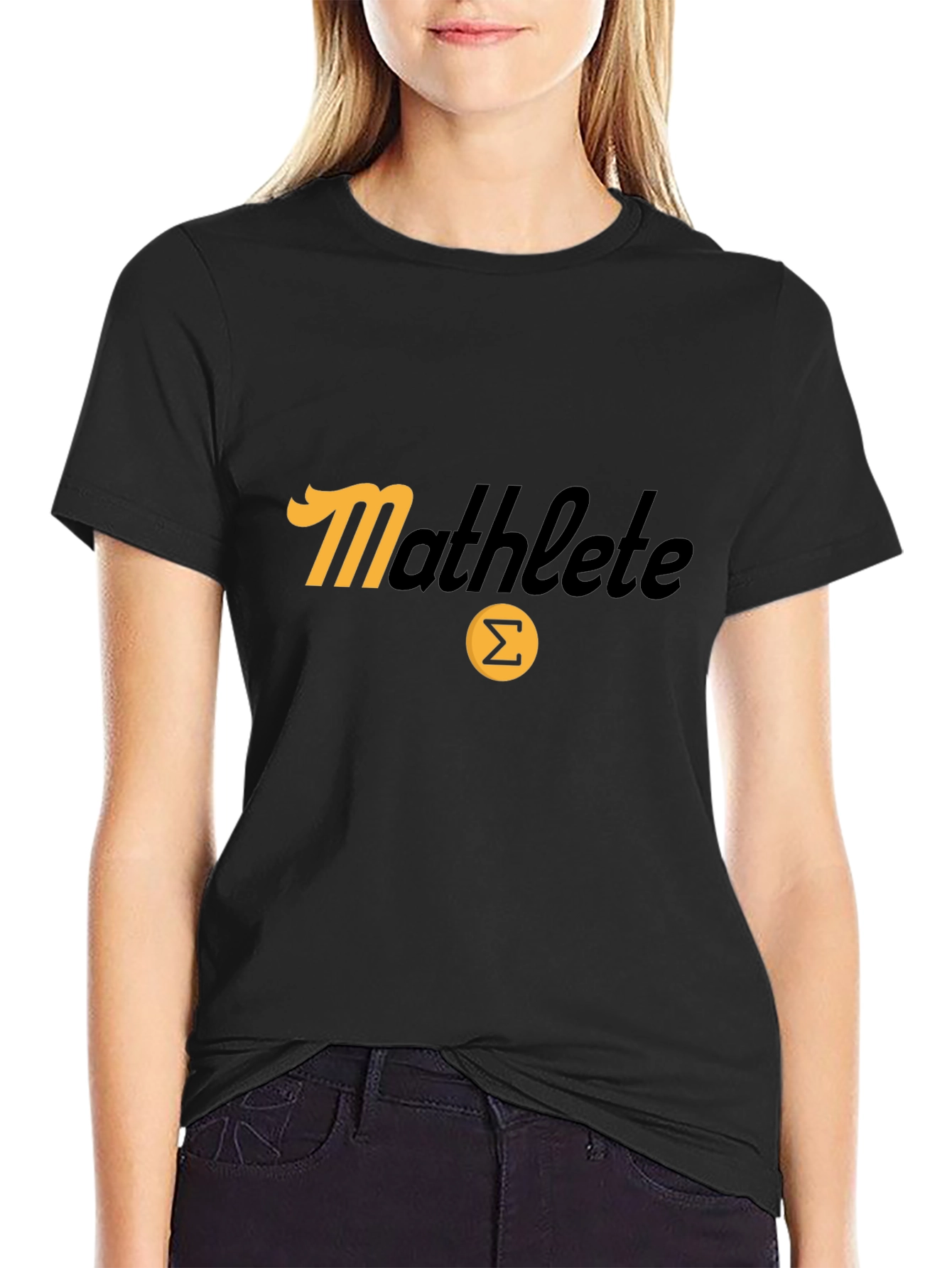 Mathlete T-Shirt - Black Tee with Summation Symbol