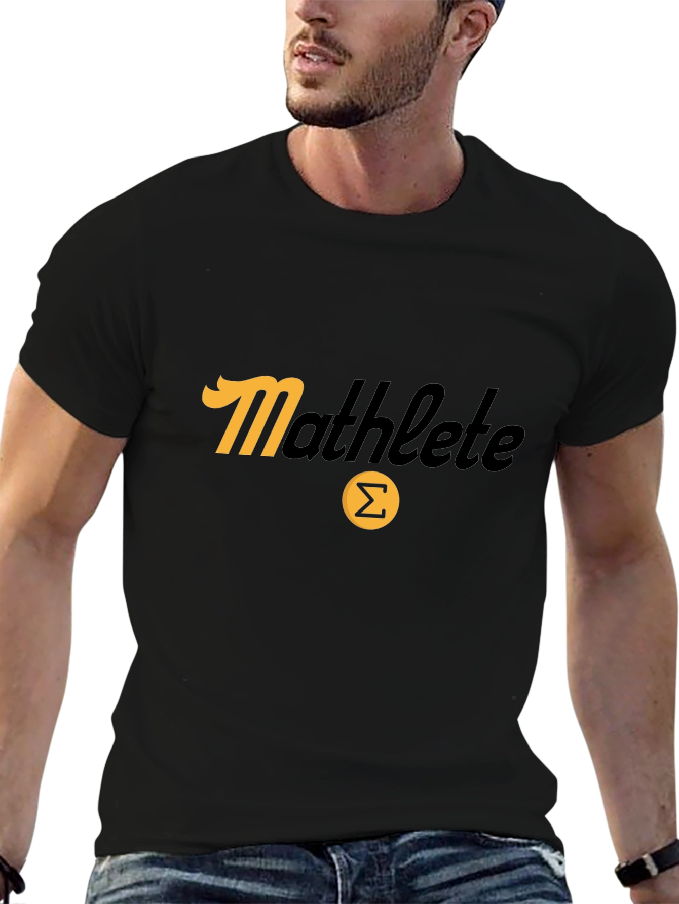 Mathlete T-Shirt - Black Tee with Summation Symbol