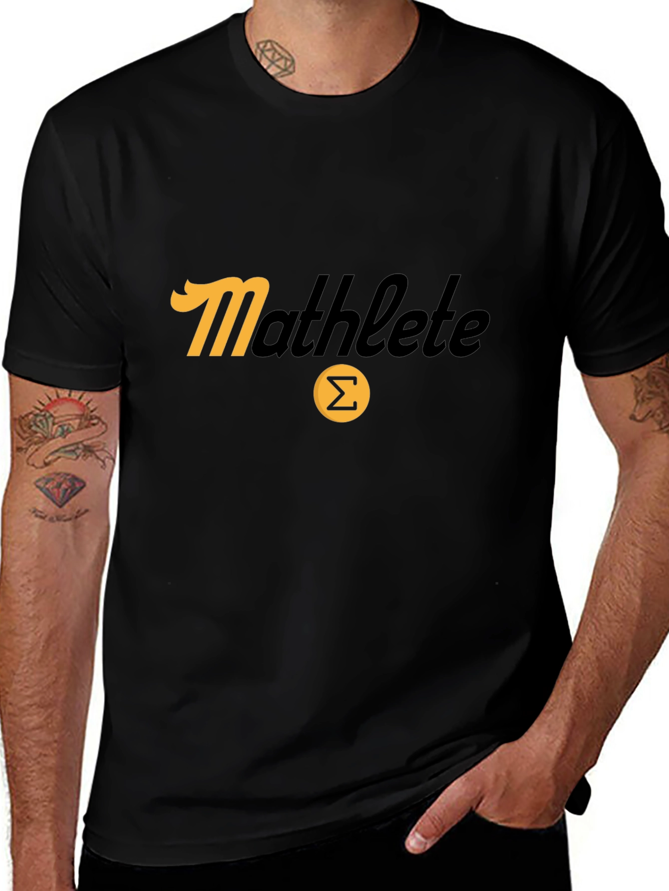 Mathlete T-Shirt - Black Tee with Summation Symbol