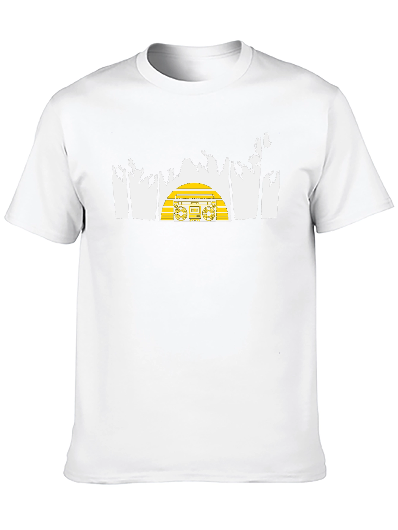 Retro Boombox Palm Tree Graphic Tee