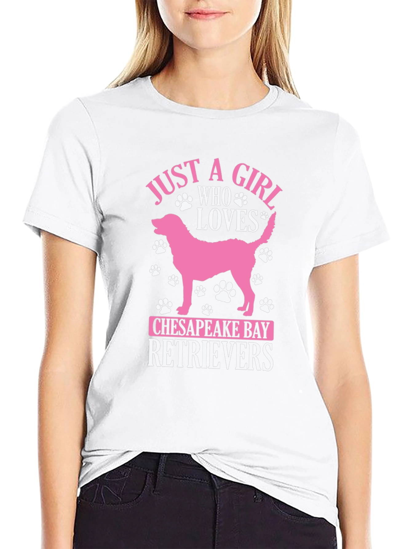 Chesapeake Bay Retriever Girl T-Shirt Dog Lover Tee