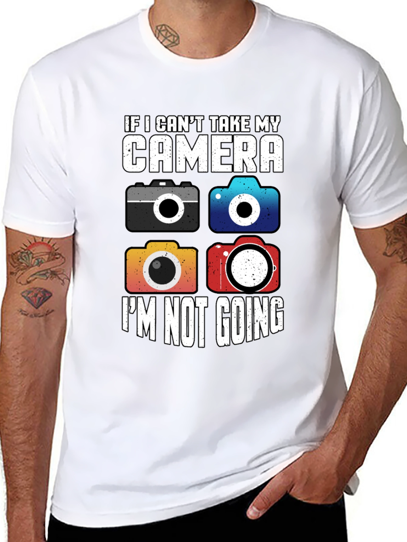 Camera Lovers T-Shirt - I Cant Take My Camera