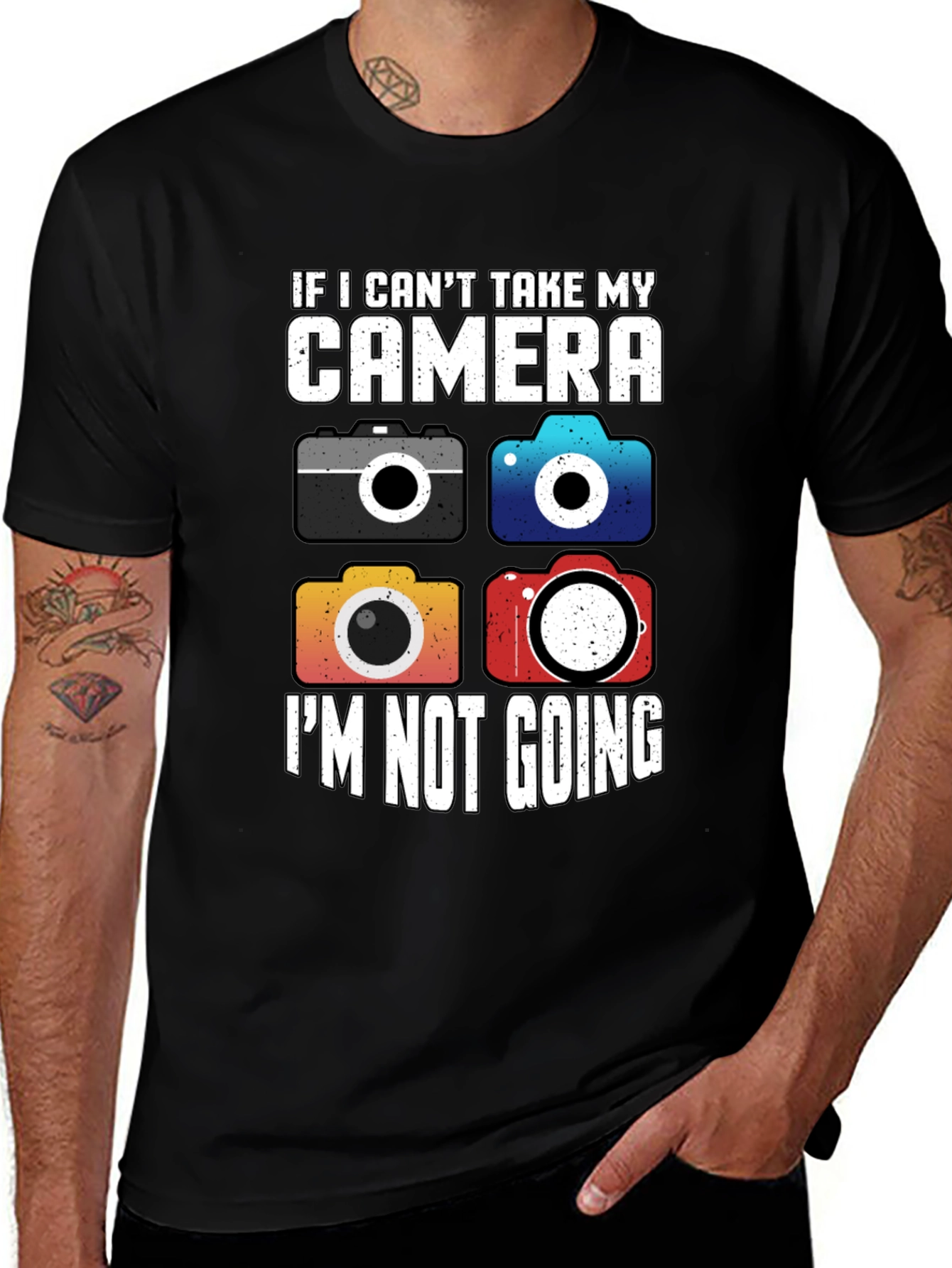 Camera Lovers T-Shirt - I Cant Take My Camera