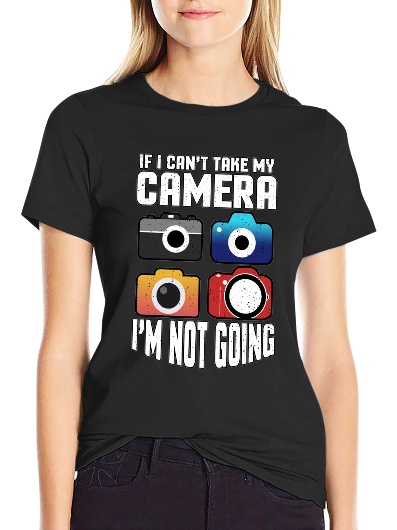 Camera Lovers T-Shirt - I Cant Take My Camera