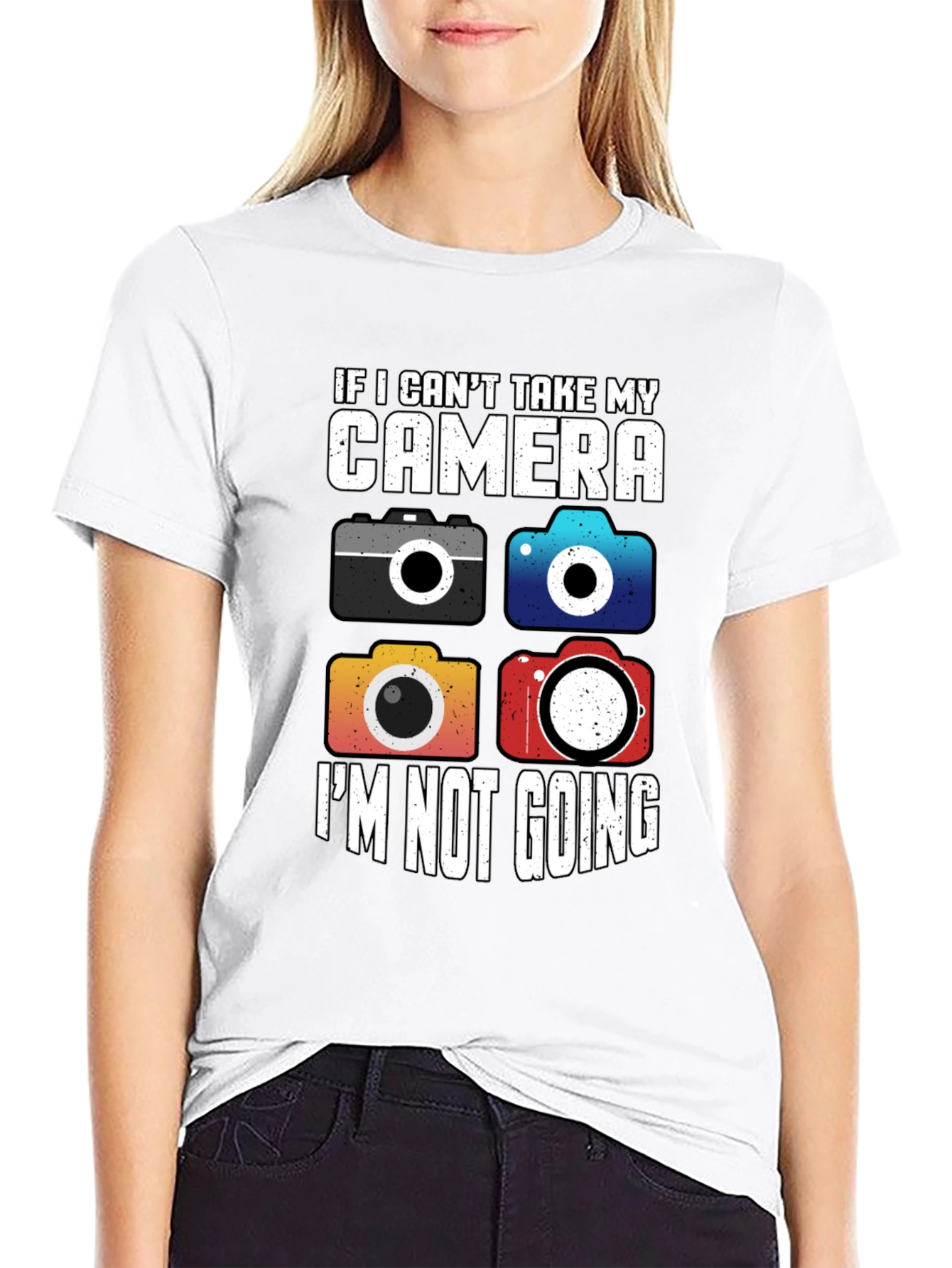 Camera Lovers T-Shirt - I Cant Take My Camera