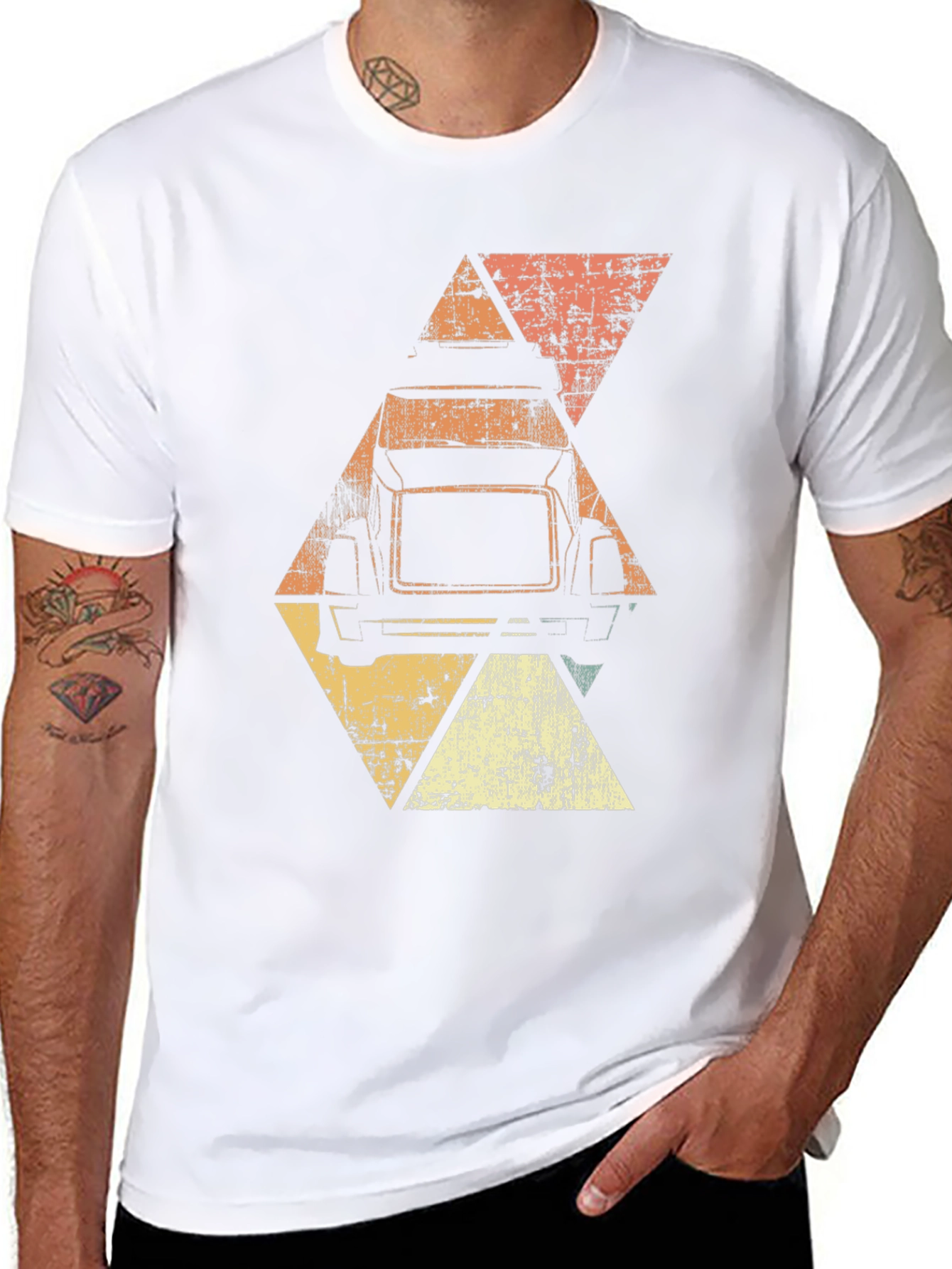 Retro Truck Graphic Tee - Mens Black T-Shirt