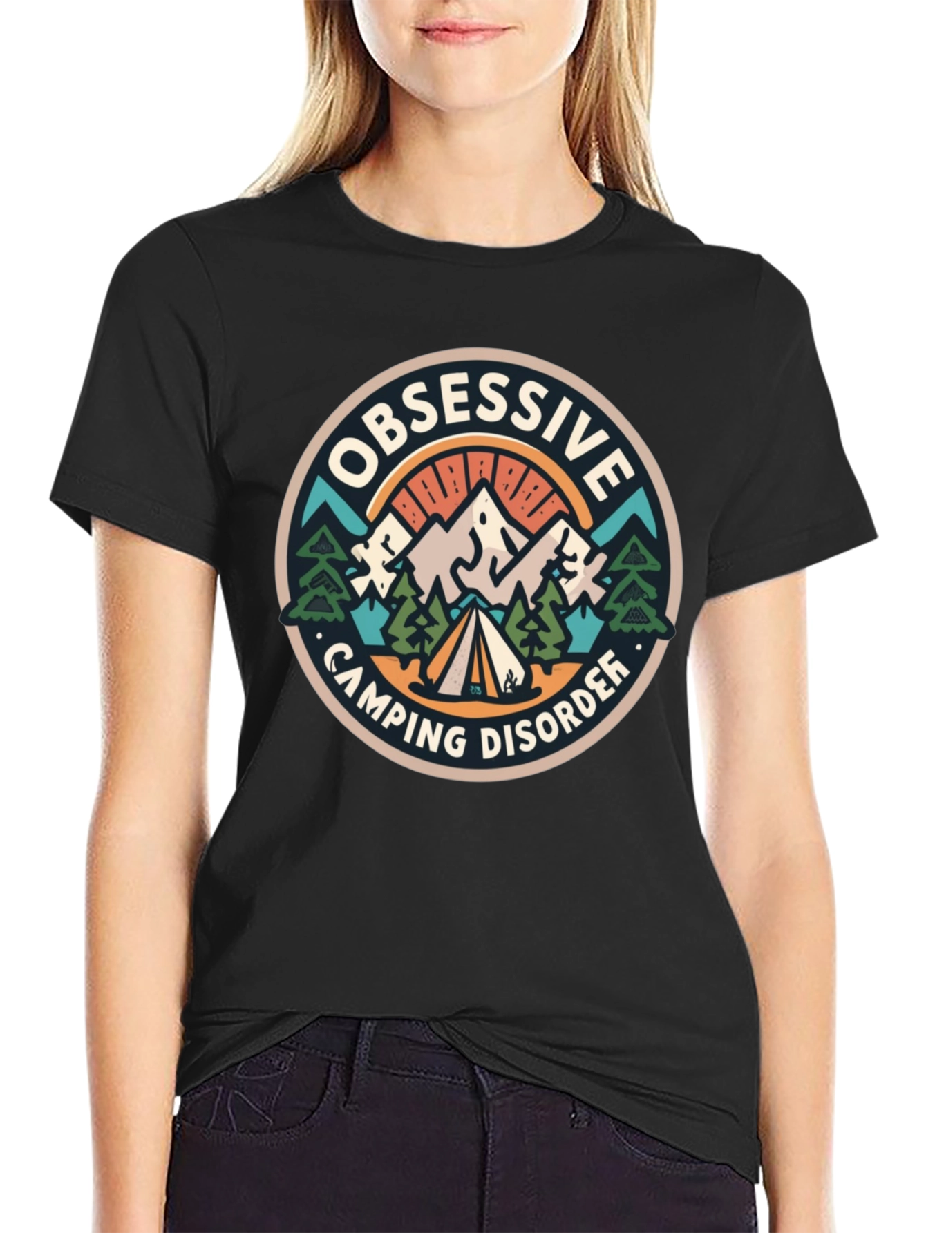Obsessive Camping Disorder Black T-Shirt