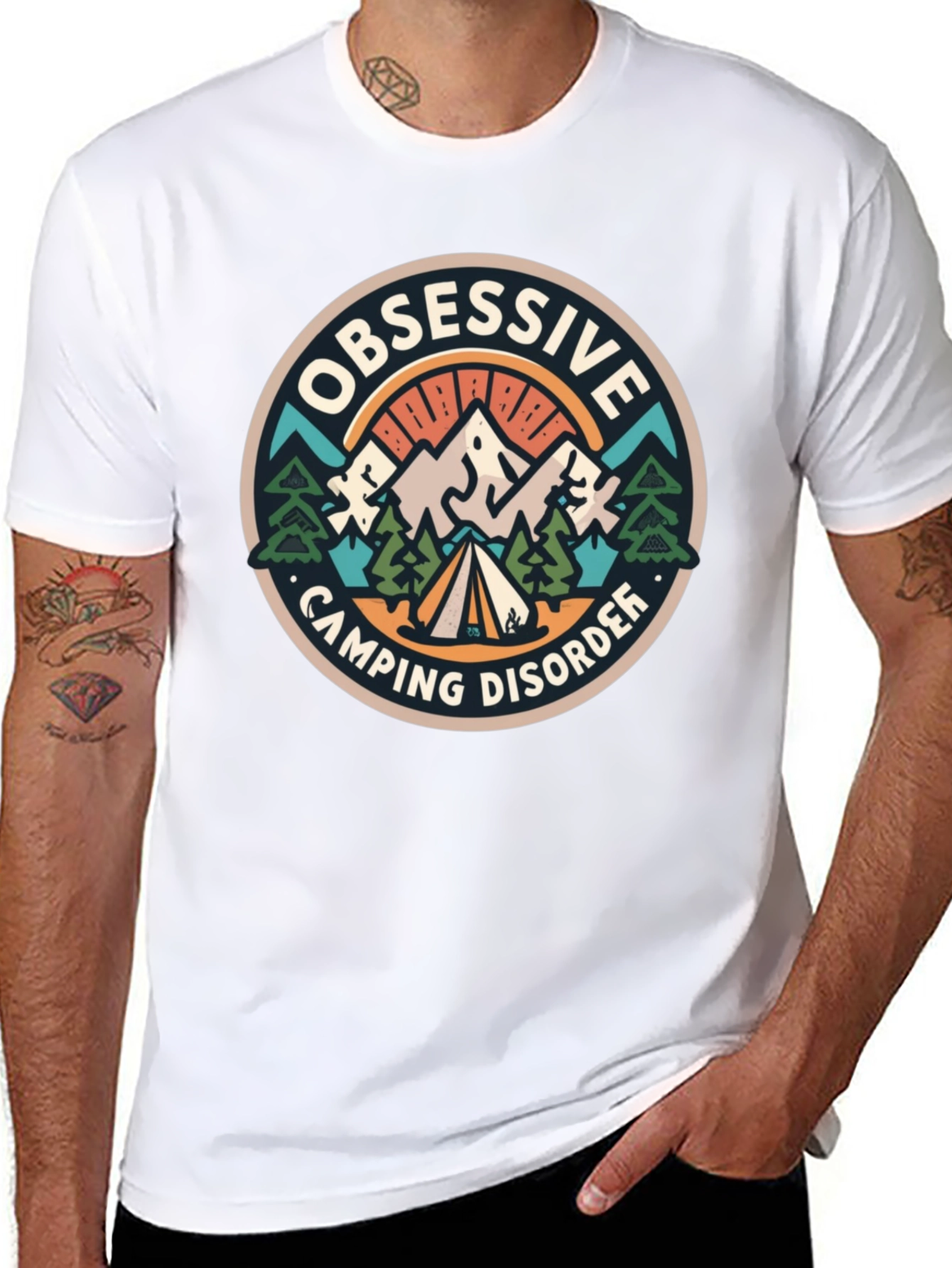 Obsessive Camping Disorder Black T-Shirt