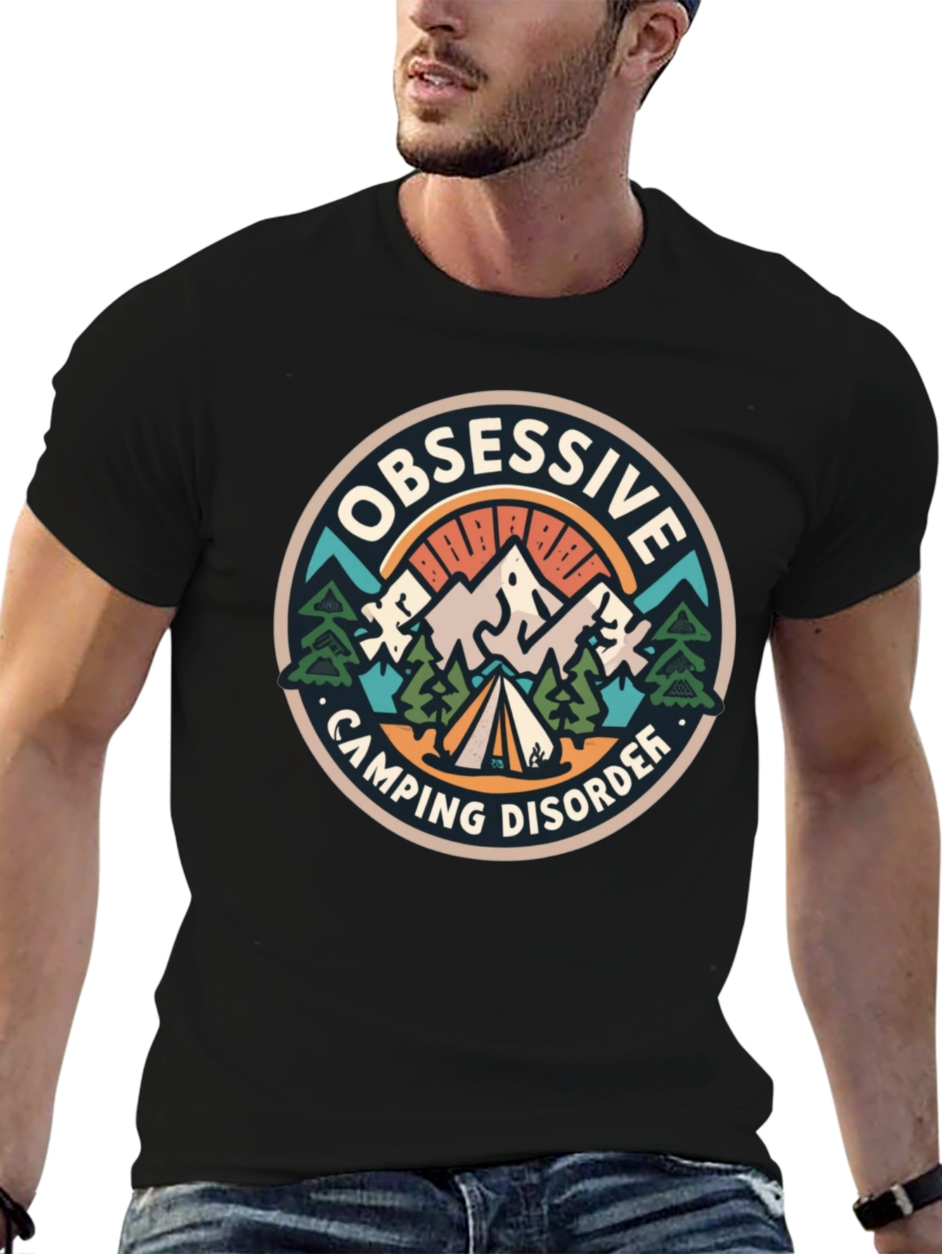 Obsessive Camping Disorder Black T-Shirt