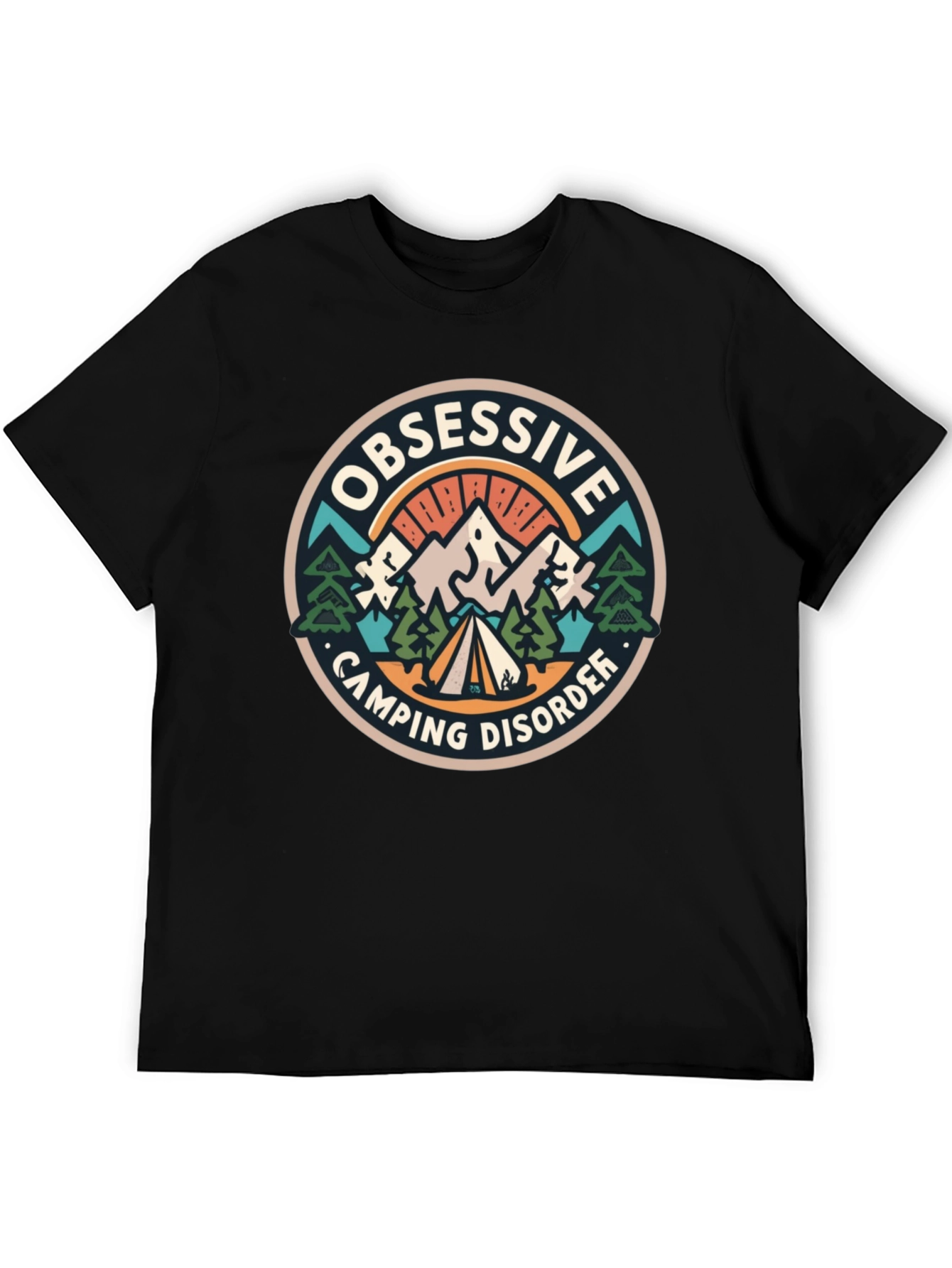 Obsessive Camping Disorder Black T-Shirt