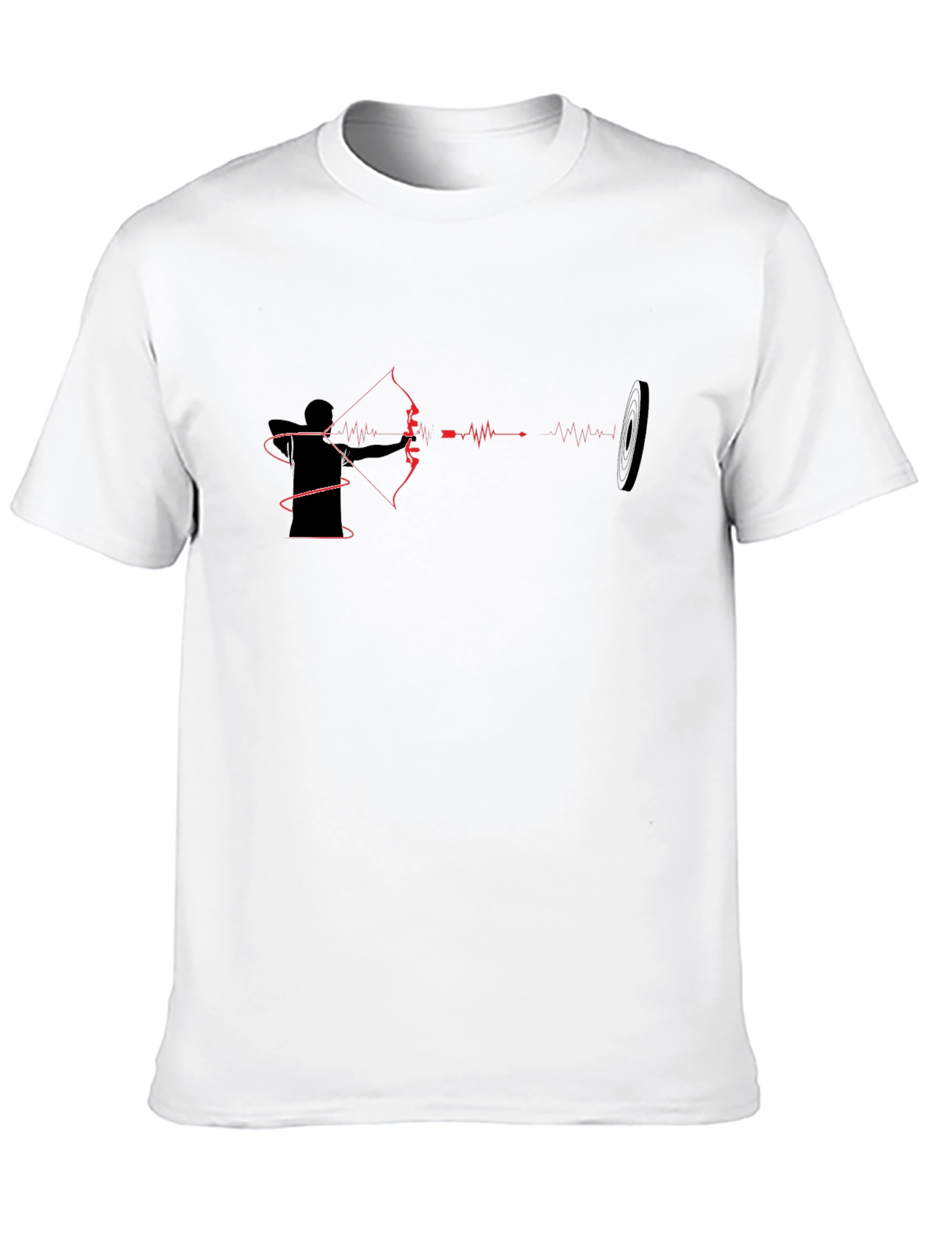 Archery Heartbeat Graphic Tee - Black