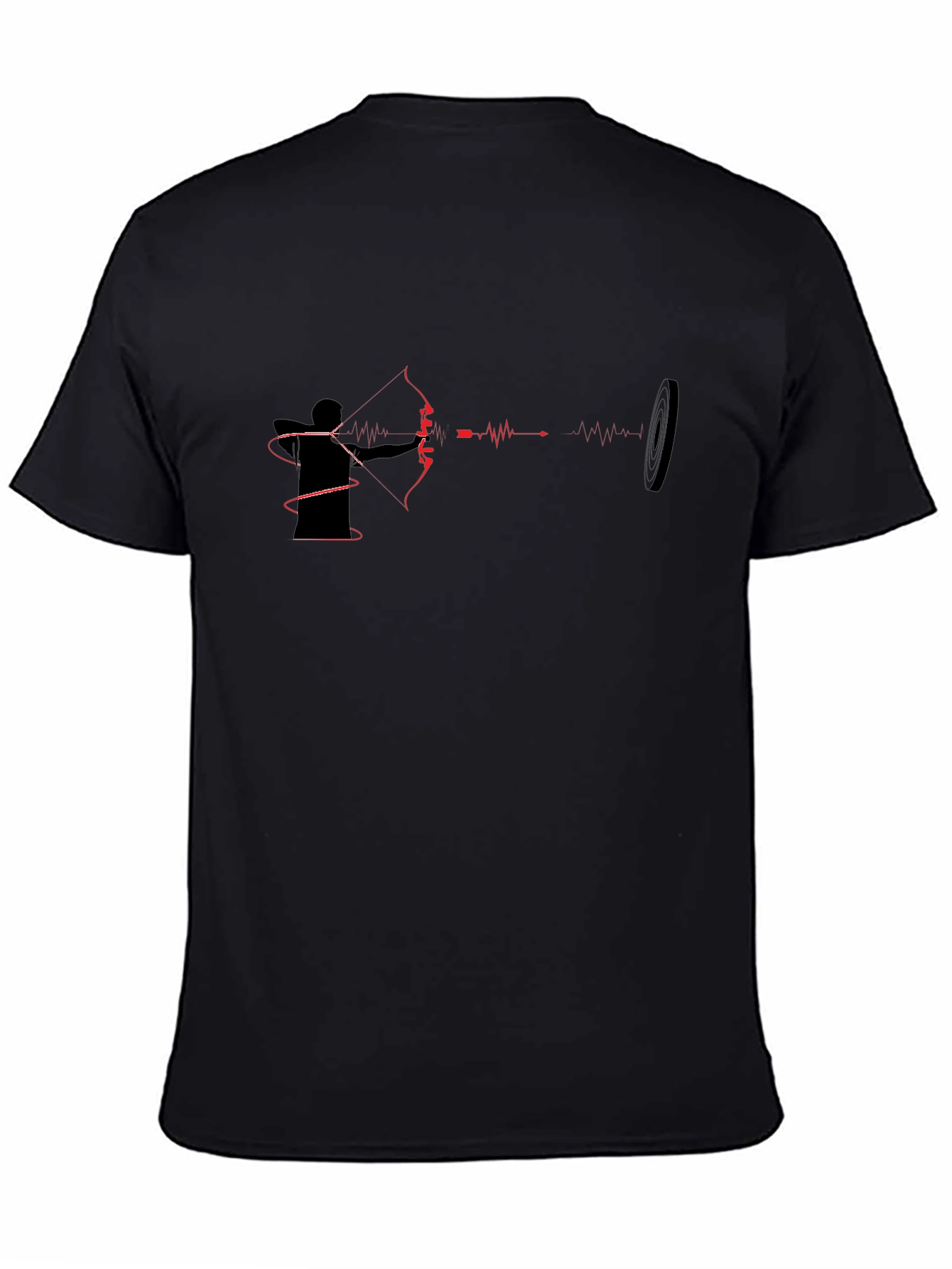 Archery Heartbeat Graphic Tee - Black