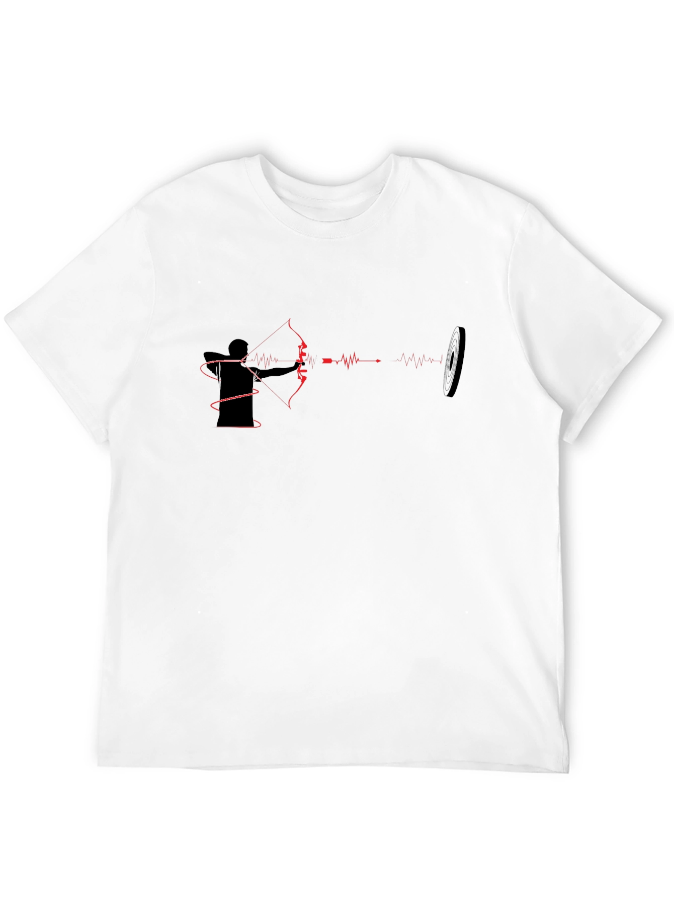 Archery Heartbeat Graphic Tee - Black
