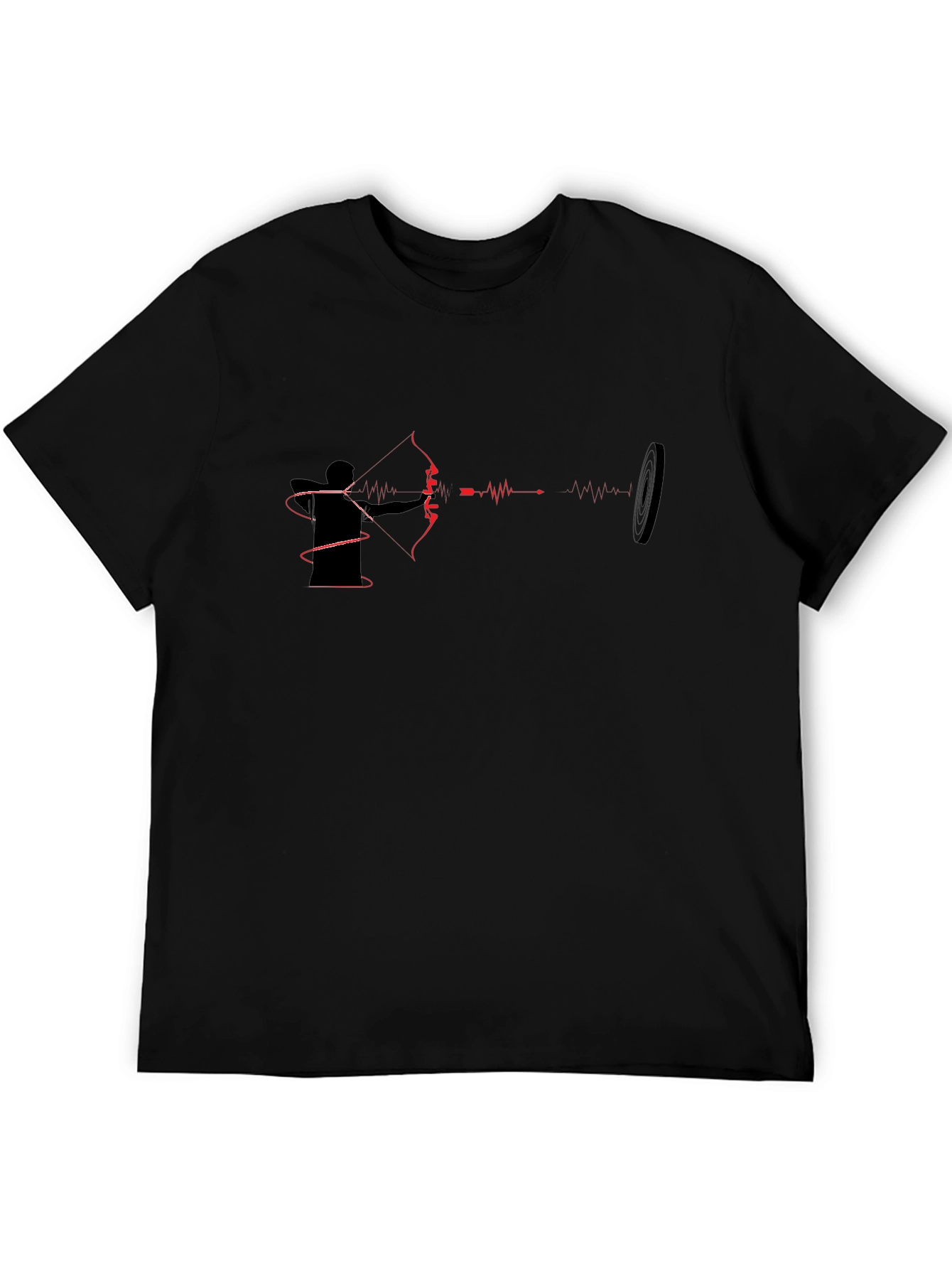 Archery Heartbeat Graphic Tee - Black