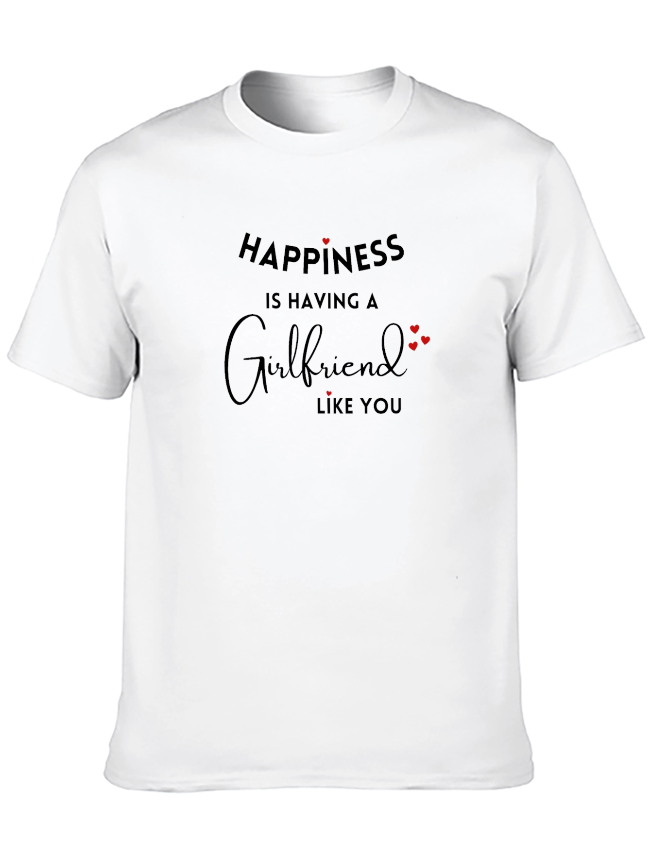Happiness Girlfriend Tee - Black Graphic T-Shirt