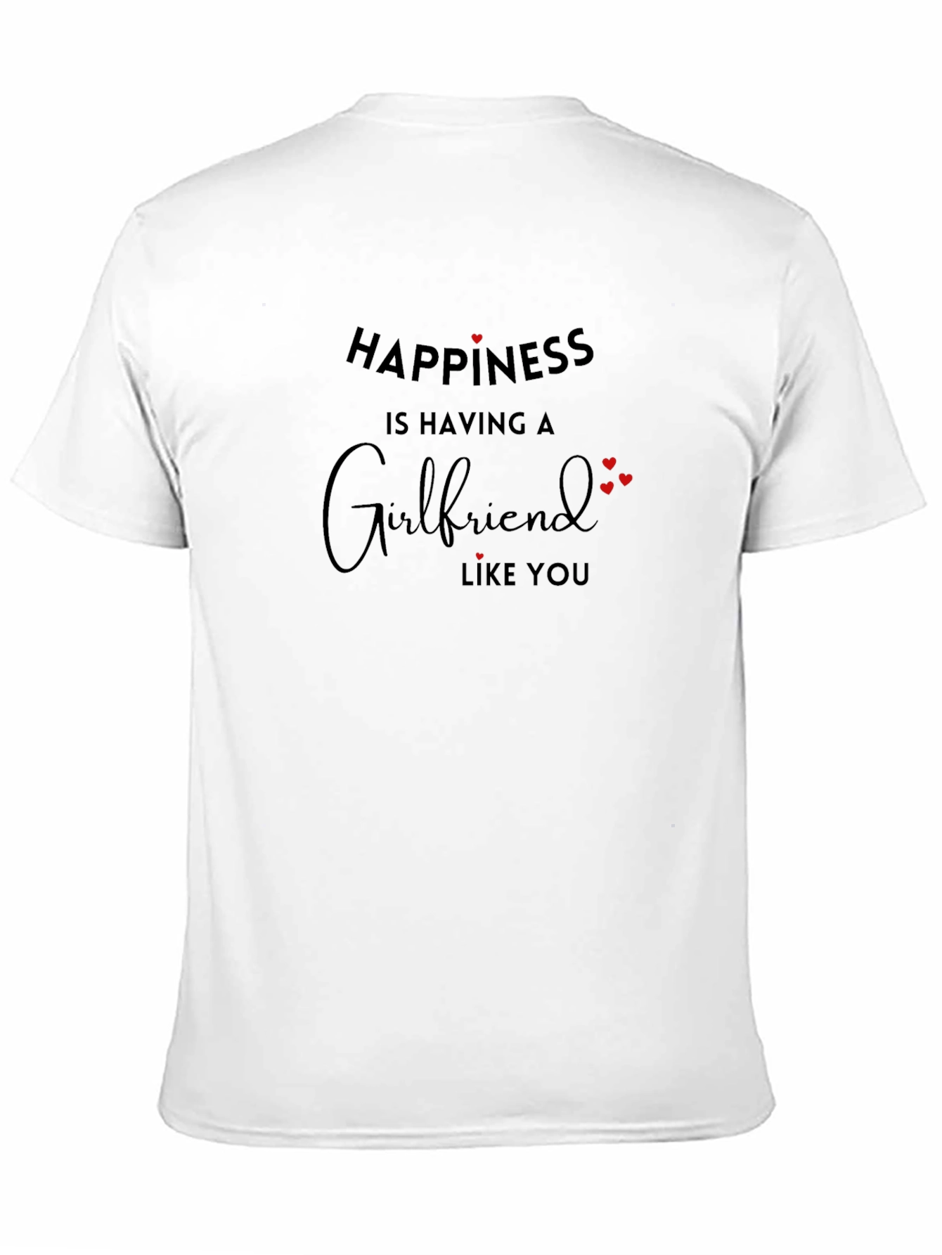 Happiness Girlfriend Tee - Black Graphic T-Shirt