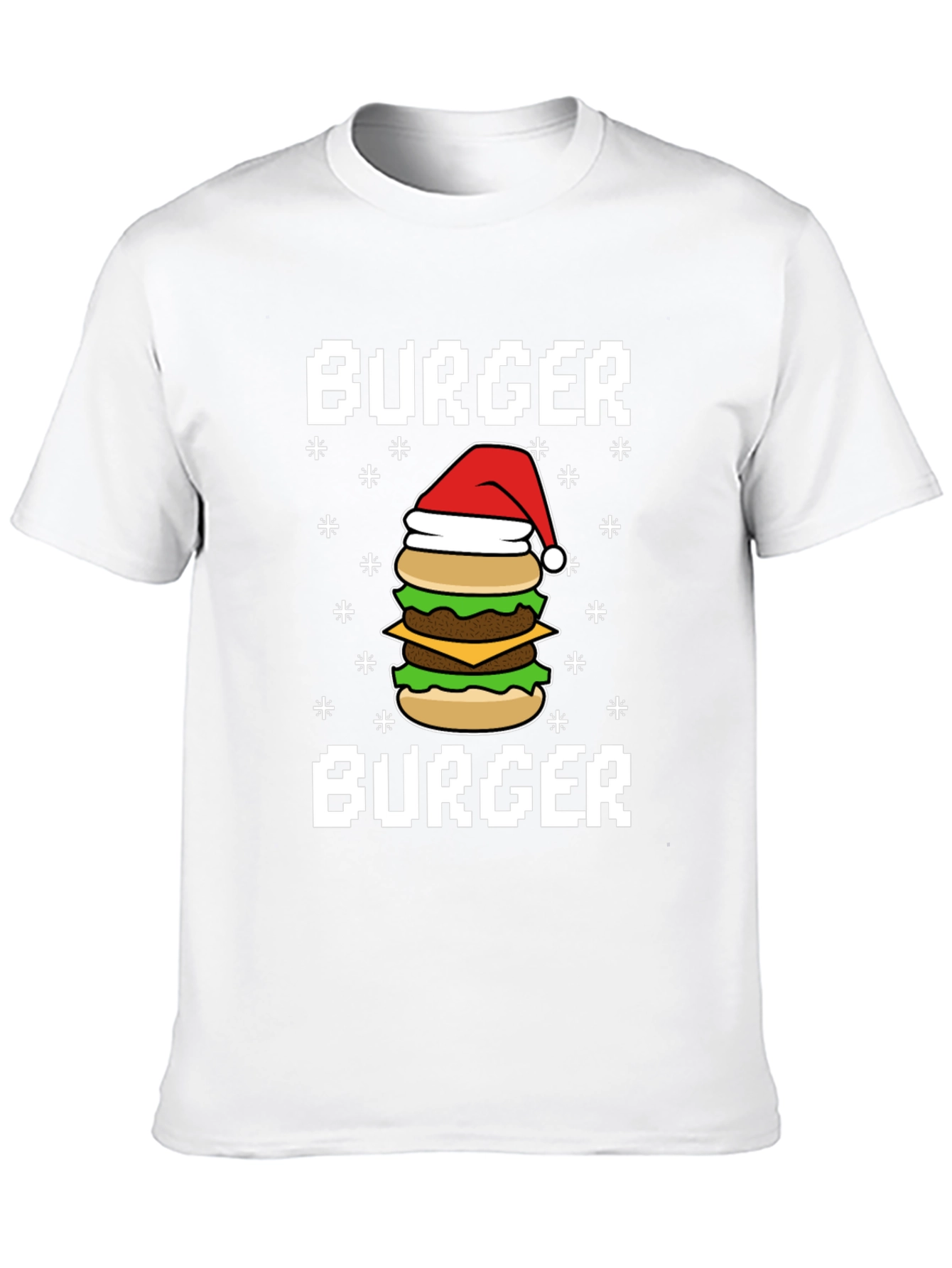 Festive Burger T-Shirt - Holiday Foodie Tee