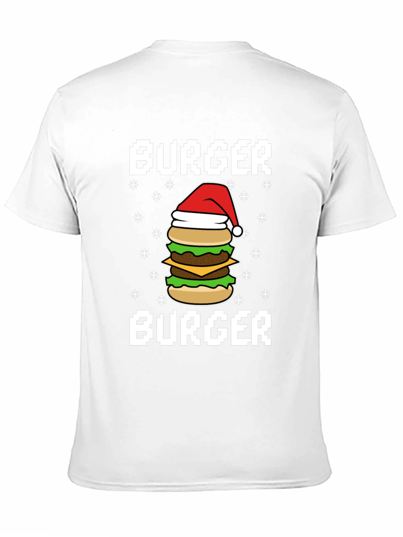 Festive Burger T-Shirt - Holiday Foodie Tee
