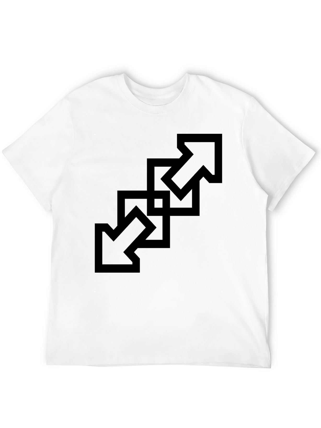 Abstract Arrow Graphic Tee - Black