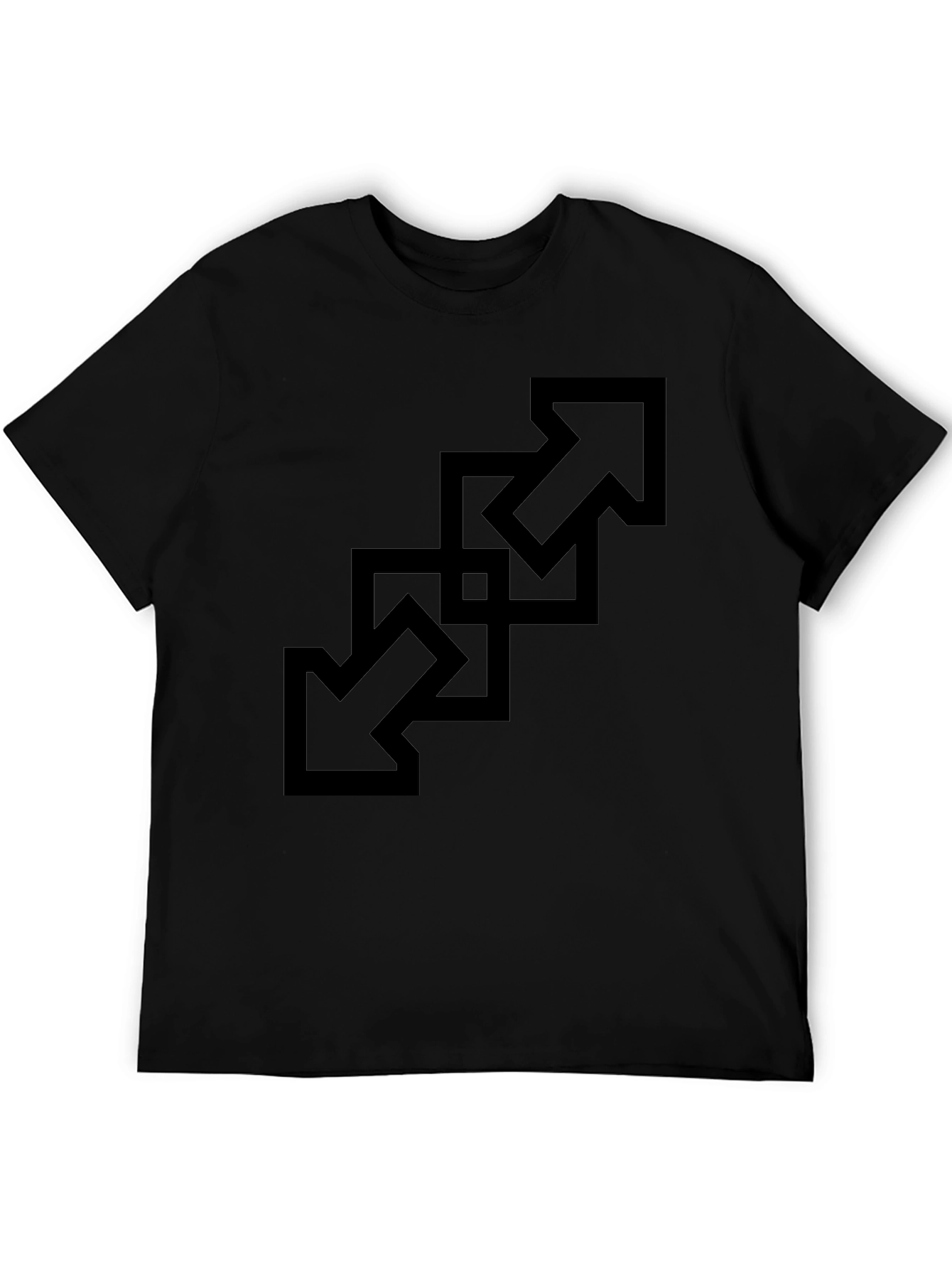 Abstract Arrow Graphic Tee - Black