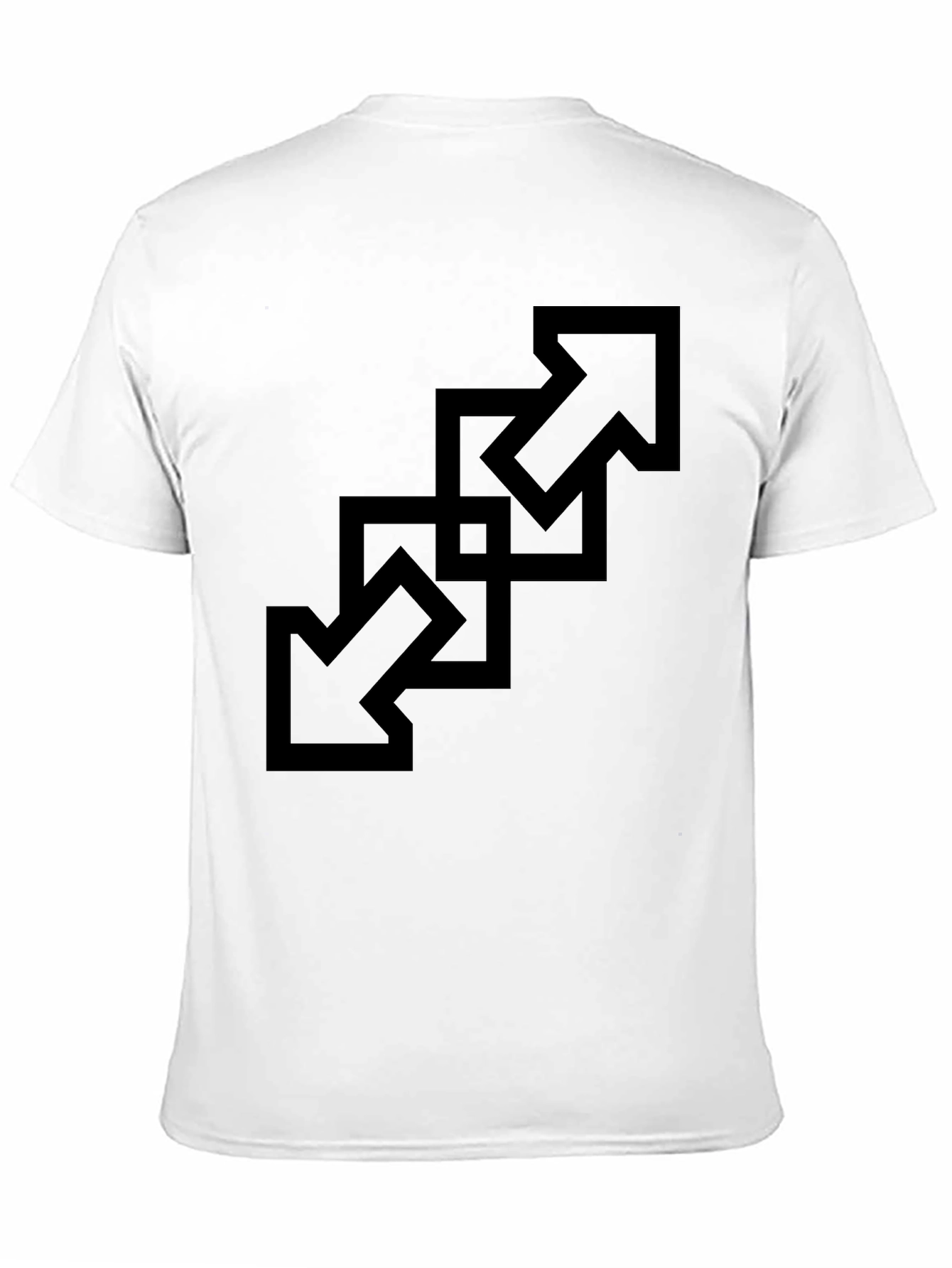 Abstract Arrow Graphic Tee - Black