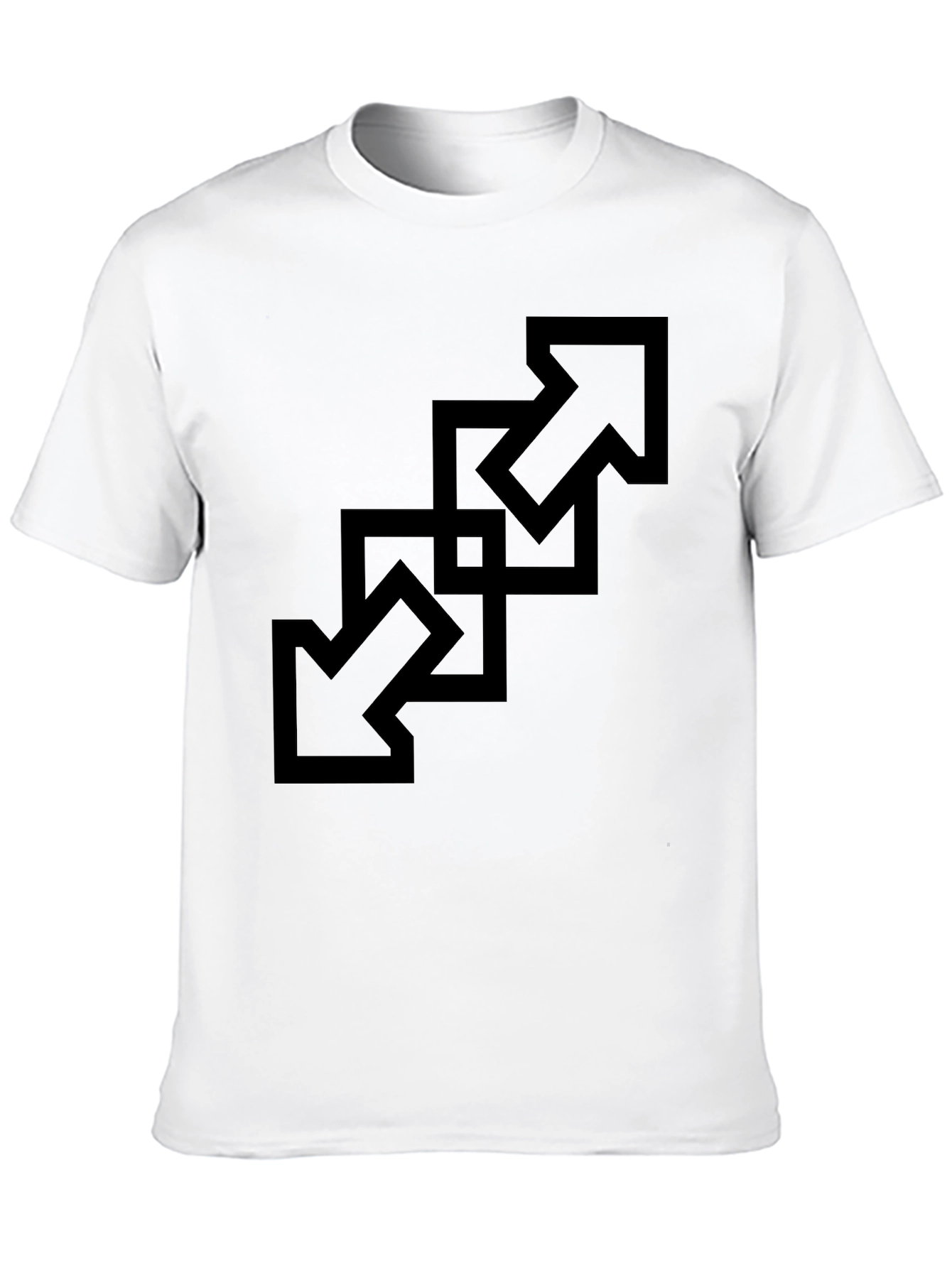 Abstract Arrow Graphic Tee - Black