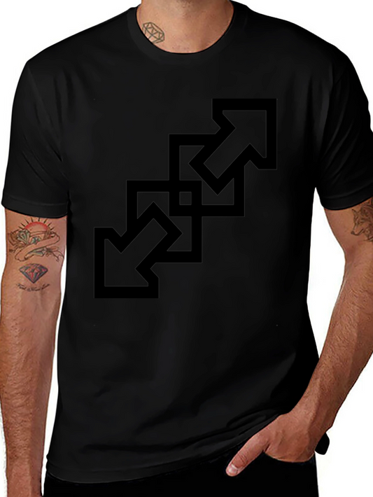 Abstract Arrow Graphic Tee - Black