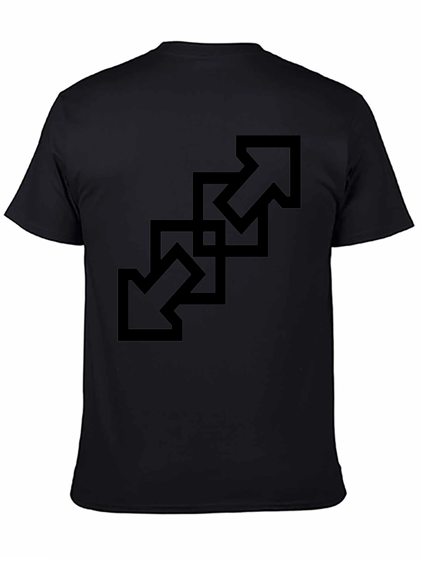 Abstract Arrow Graphic Tee - Black