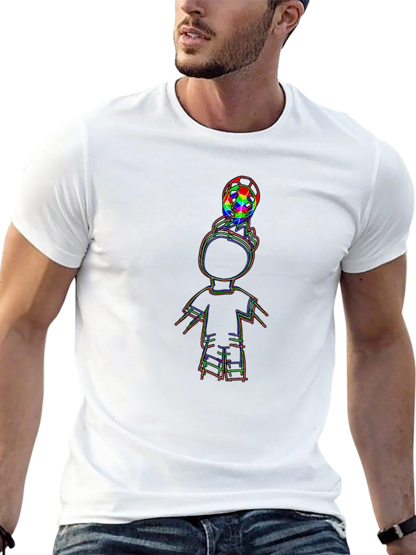 Cool Graphic Tee - Soccer Ball Design