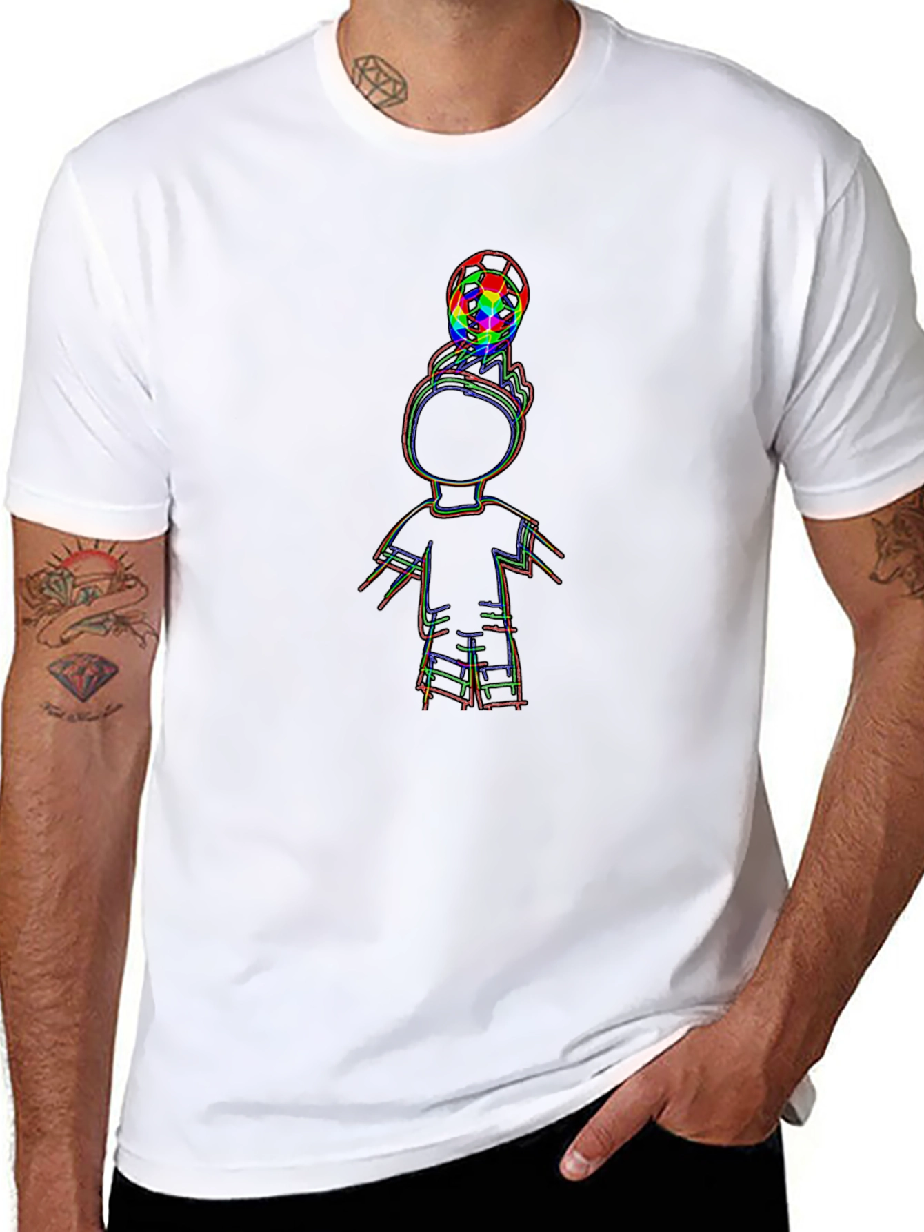 Cool Graphic Tee - Soccer Ball Design