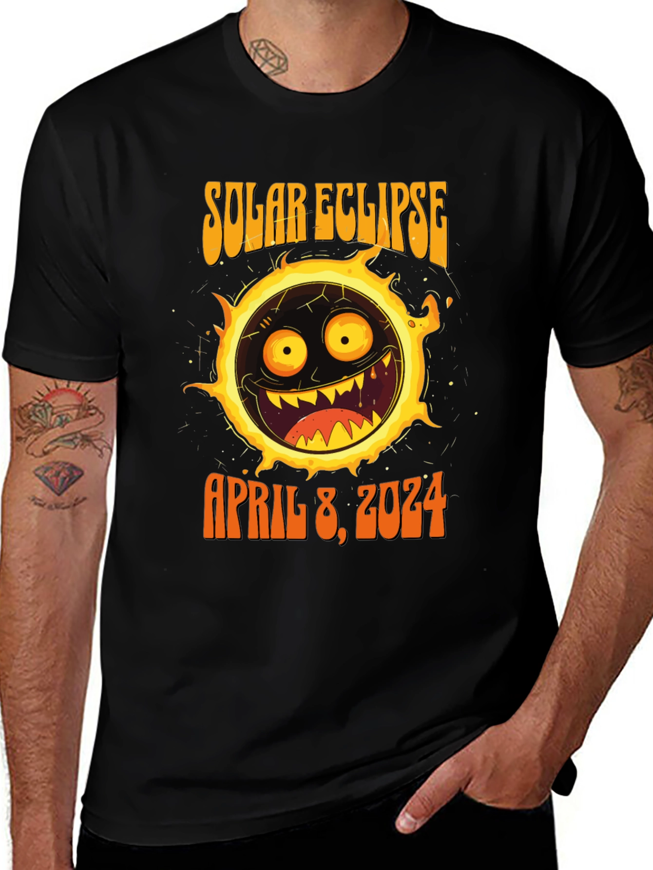 Solar Eclipse April 8 2024 Graphic T-Shirt