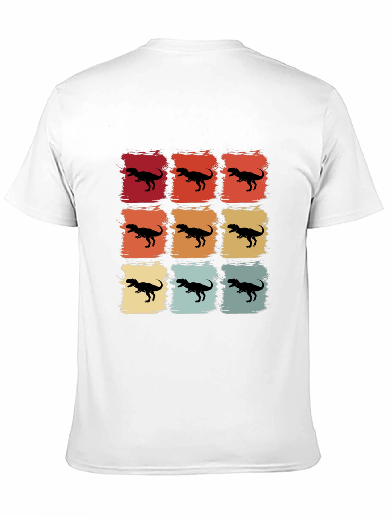 Retro Dinosaur Graphic Tee - Stylish Mens Black T-Shirt