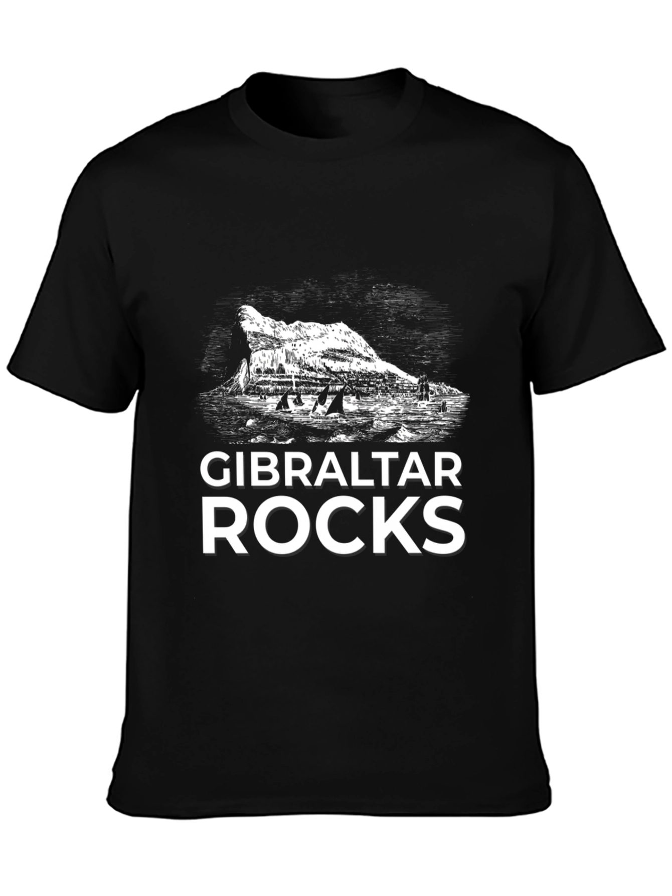 Gibraltar Rocks Graphic Tee - Black