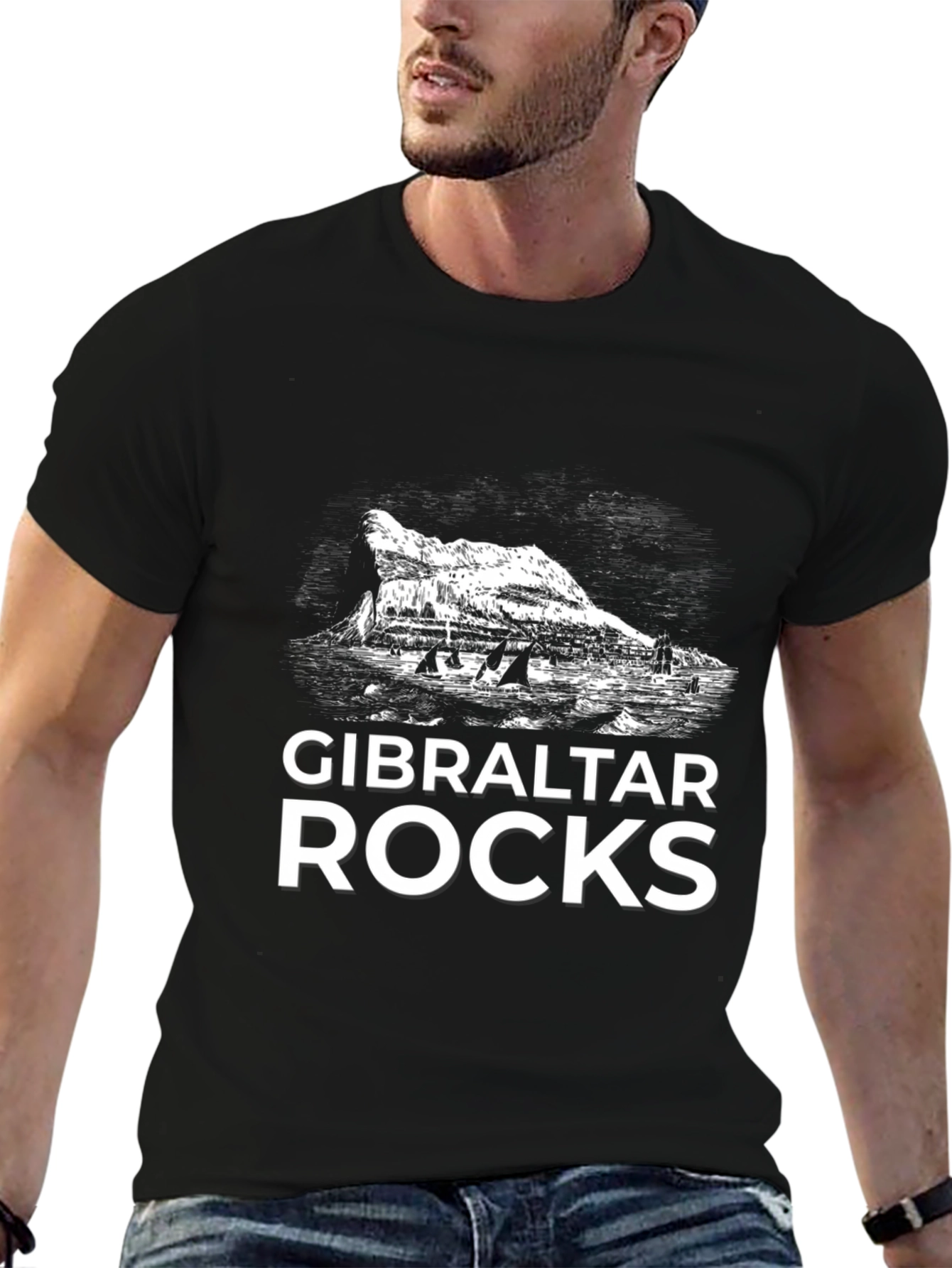 Gibraltar Rocks Graphic Tee - Black