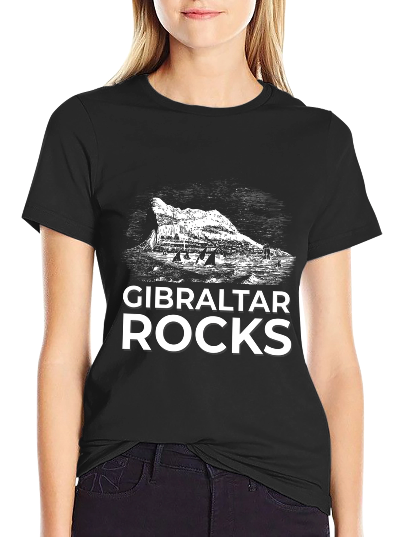 Gibraltar Rocks Graphic Tee - Black