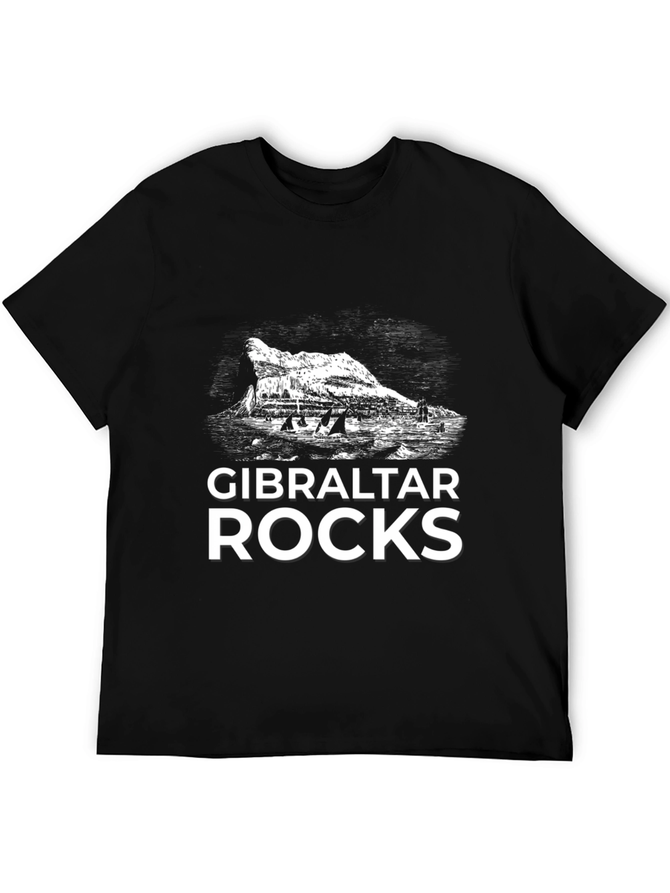 Gibraltar Rocks Graphic Tee - Black
