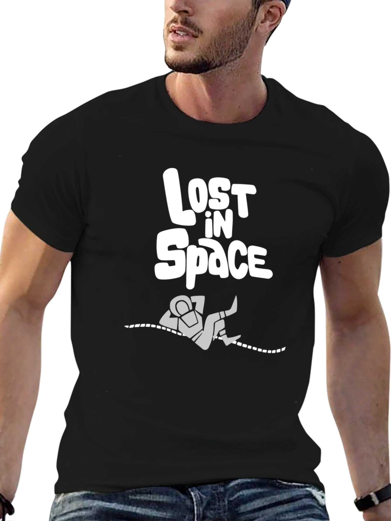 Lost in Space Graphic T-Shirt - Black
