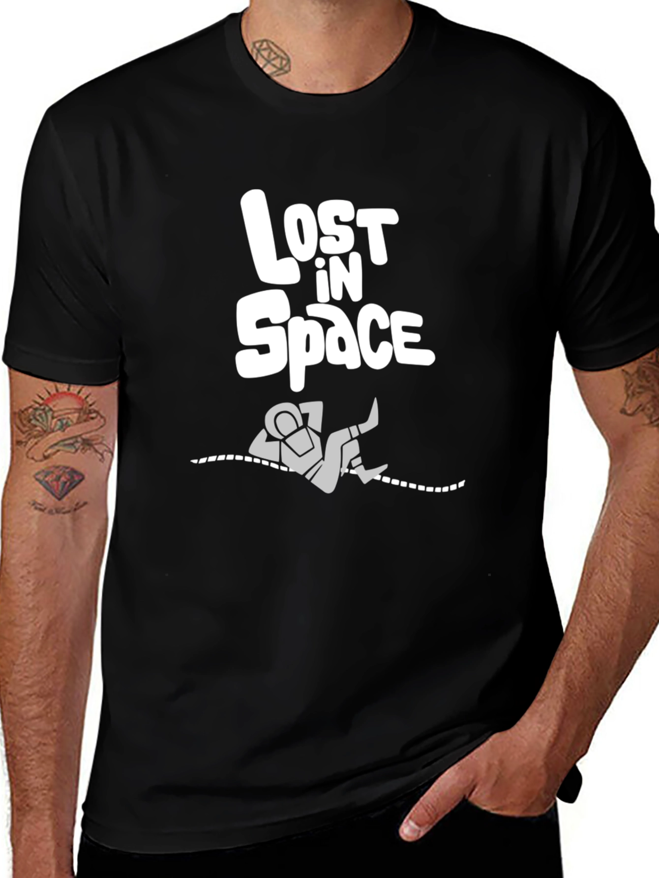 Lost in Space Graphic T-Shirt - Black