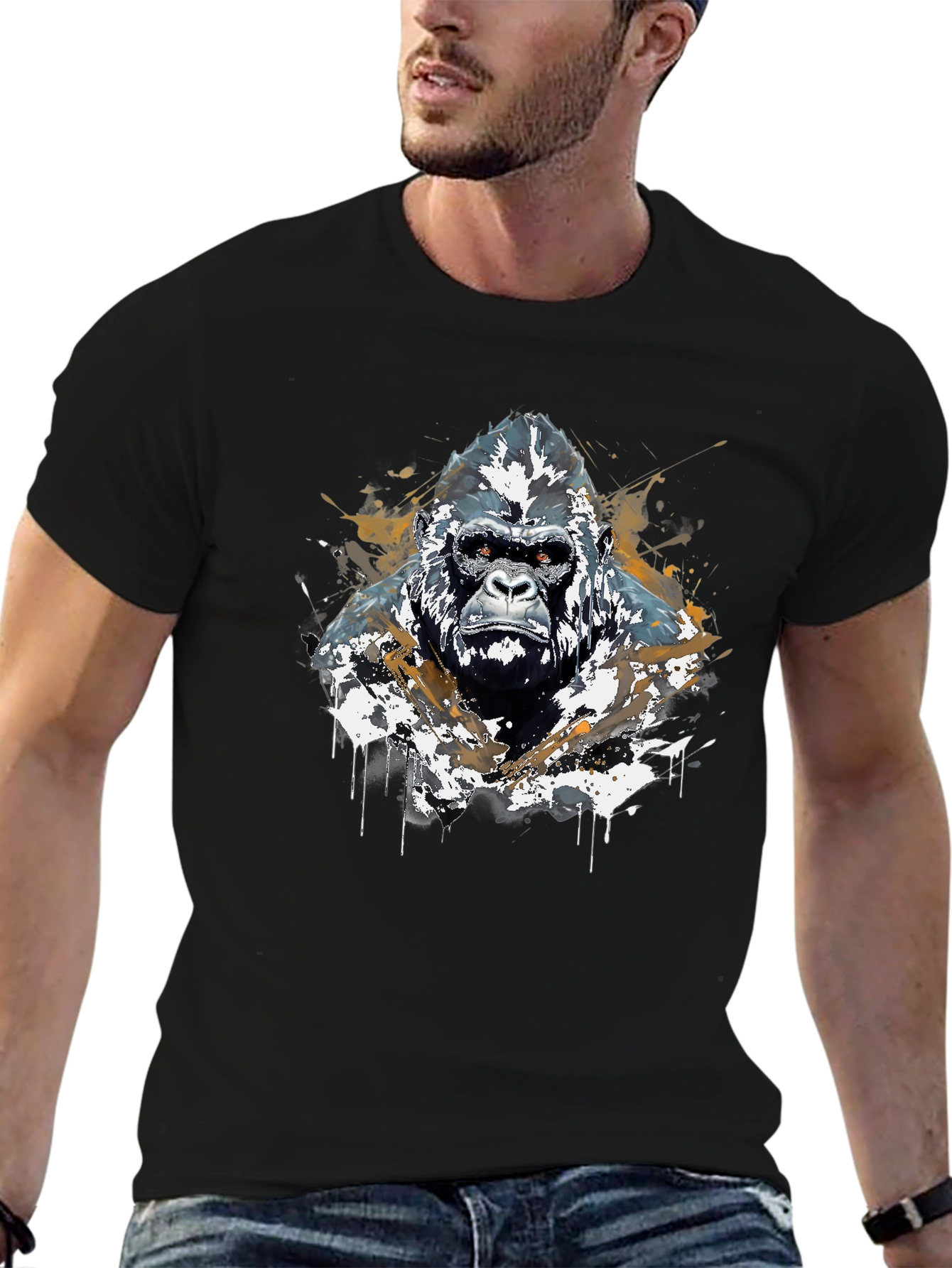 Gorilla Graphic Tee - Bold Black T-Shirt