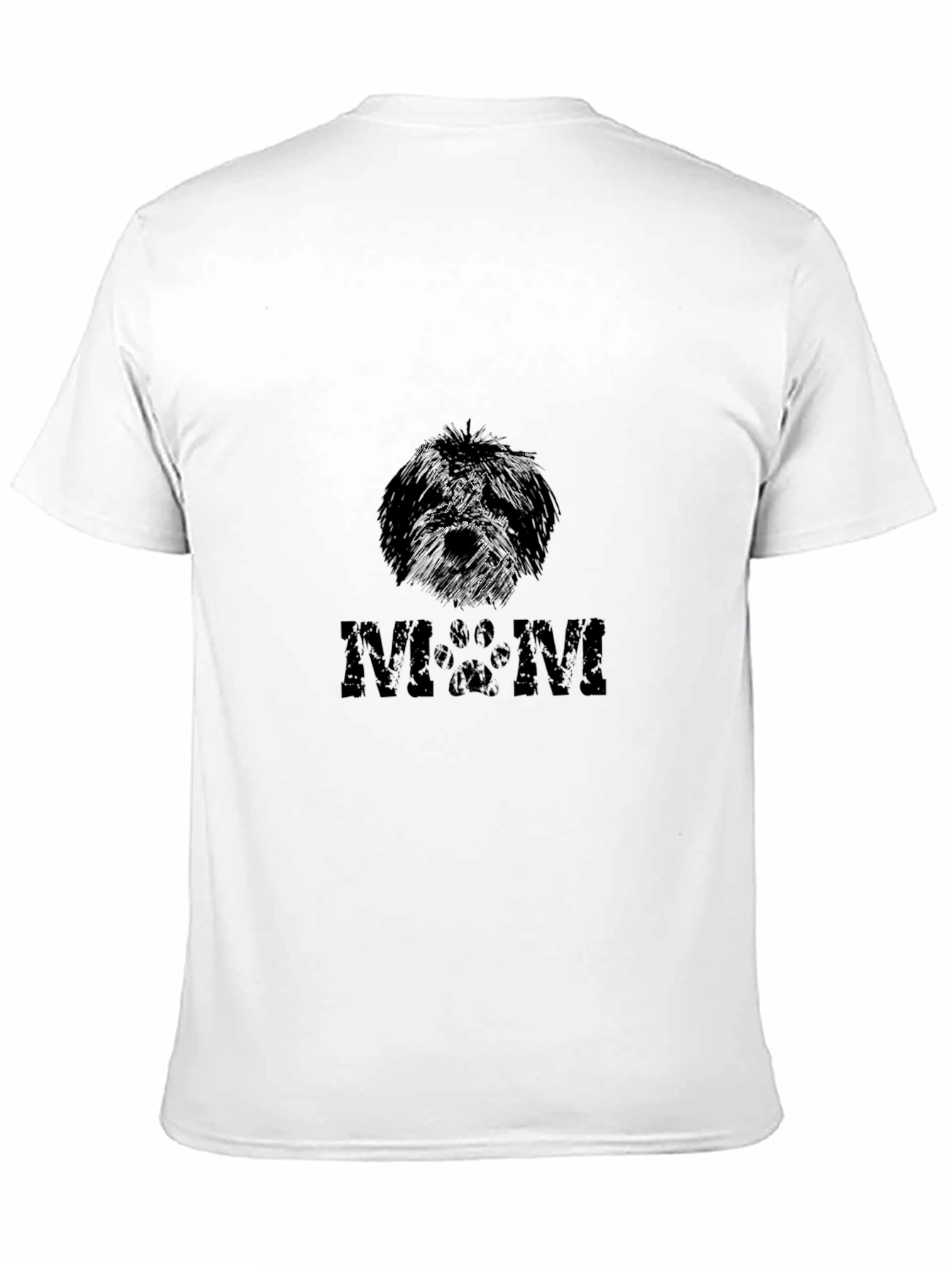 Dog Mom T-Shirt Paw Print Design