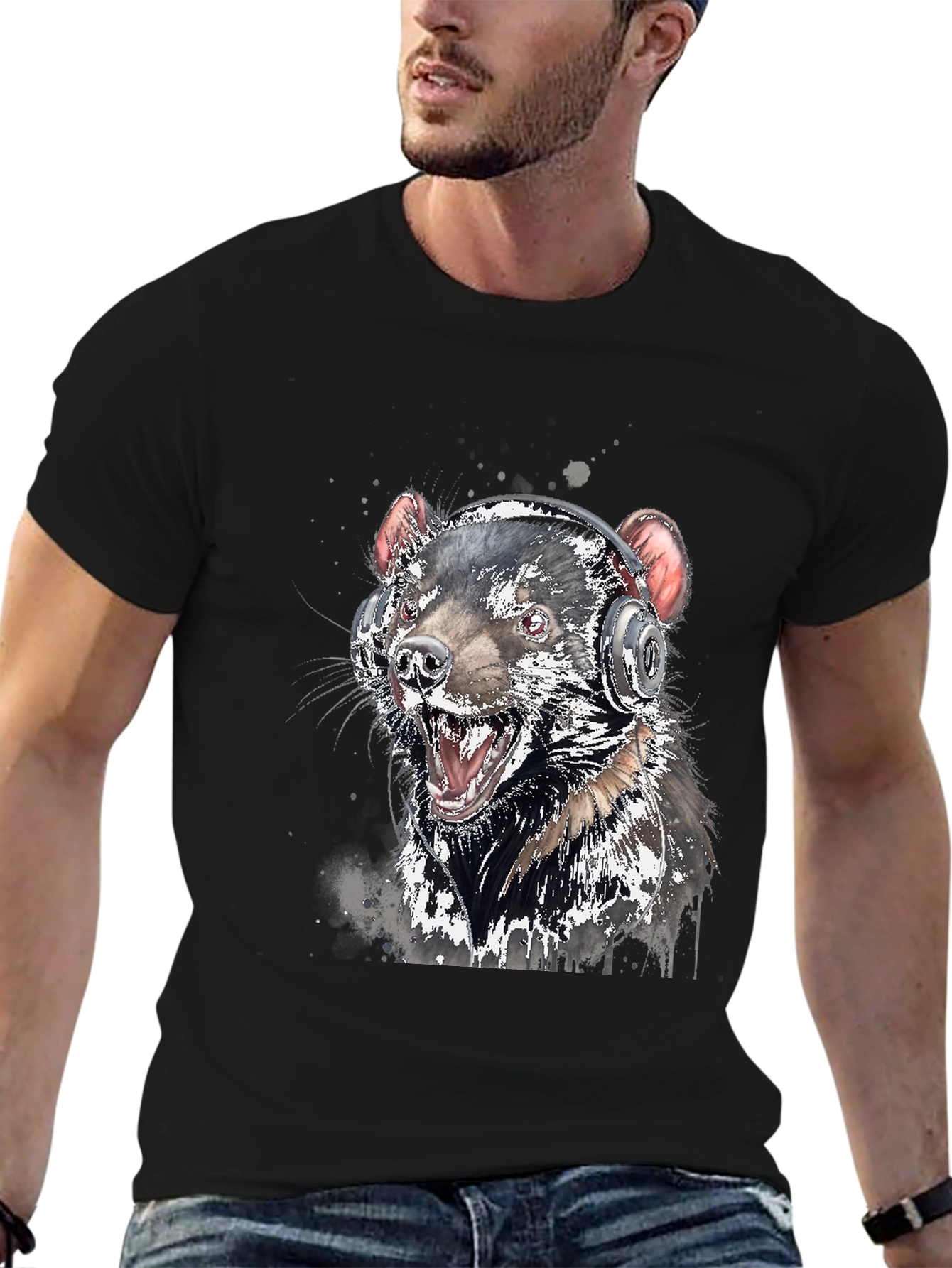 Tasmanian Devil Headphone T-Shirt