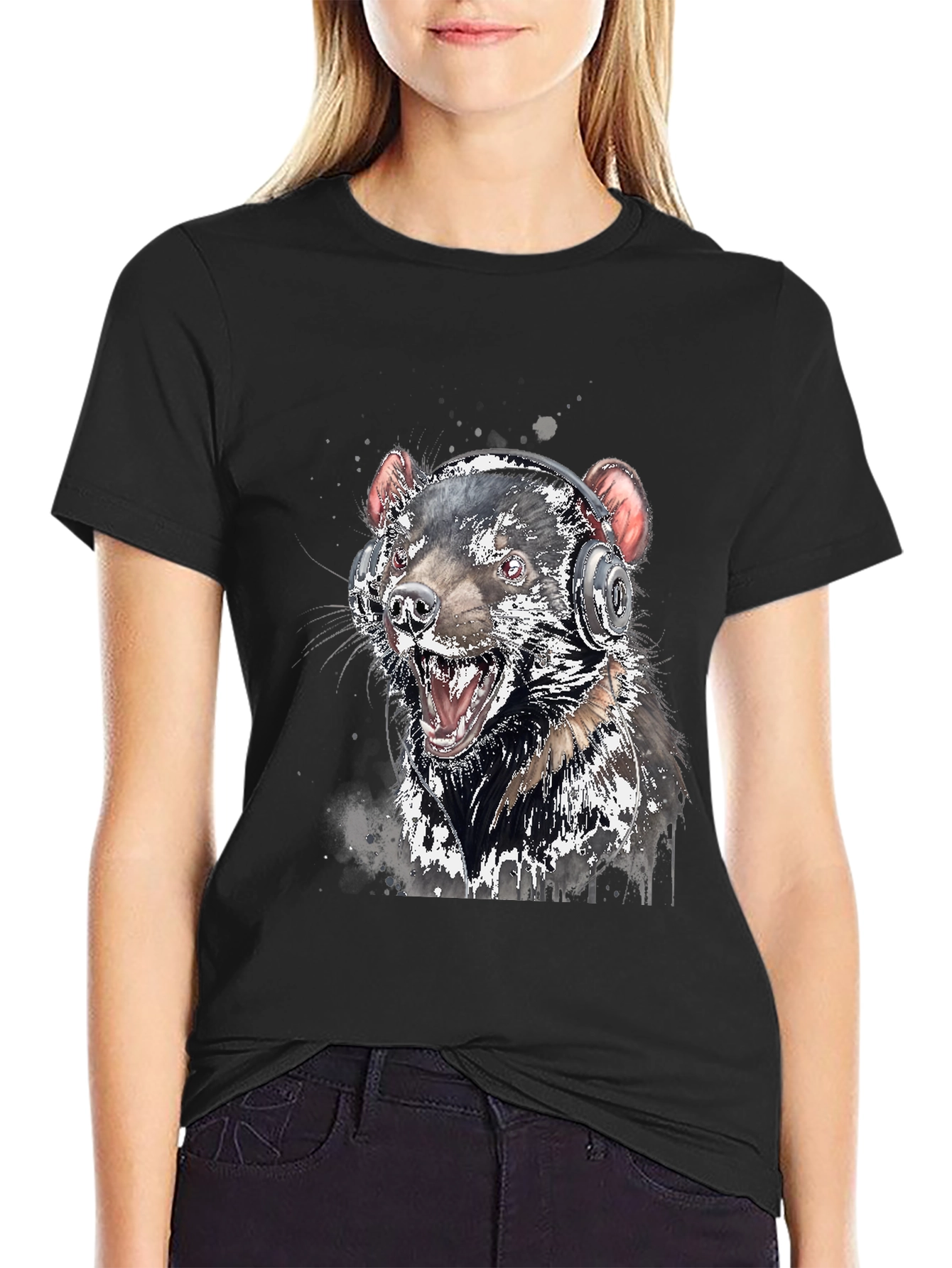 Tasmanian Devil Headphone T-Shirt