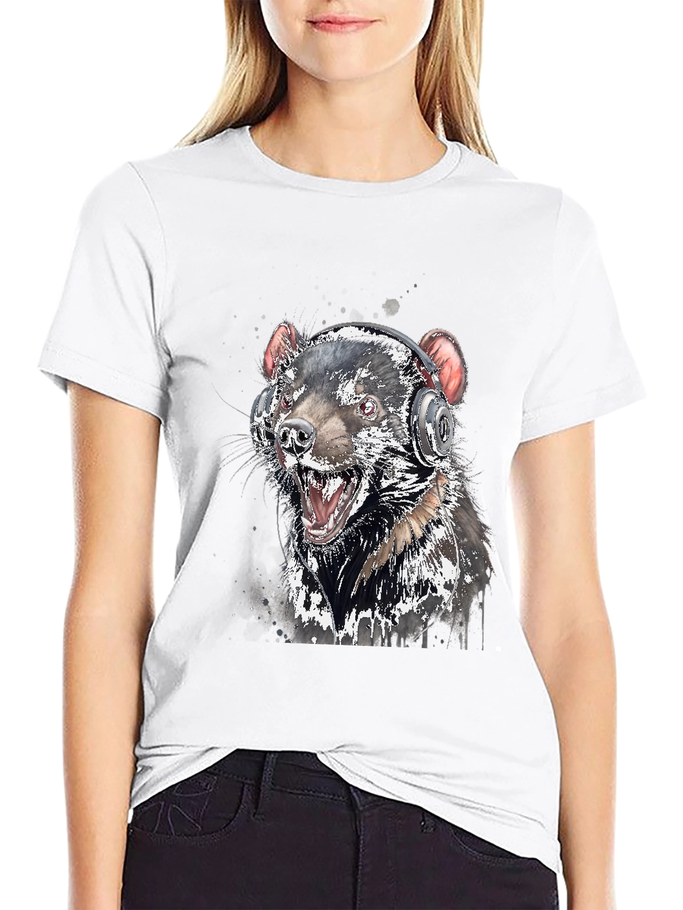 Tasmanian Devil Headphone T-Shirt