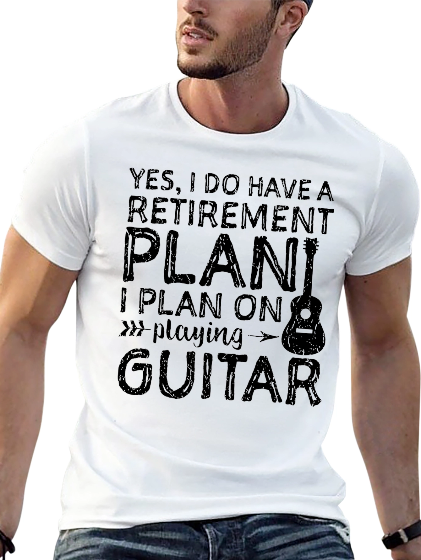 Retirement Plan Guitar Player Graphic Tee